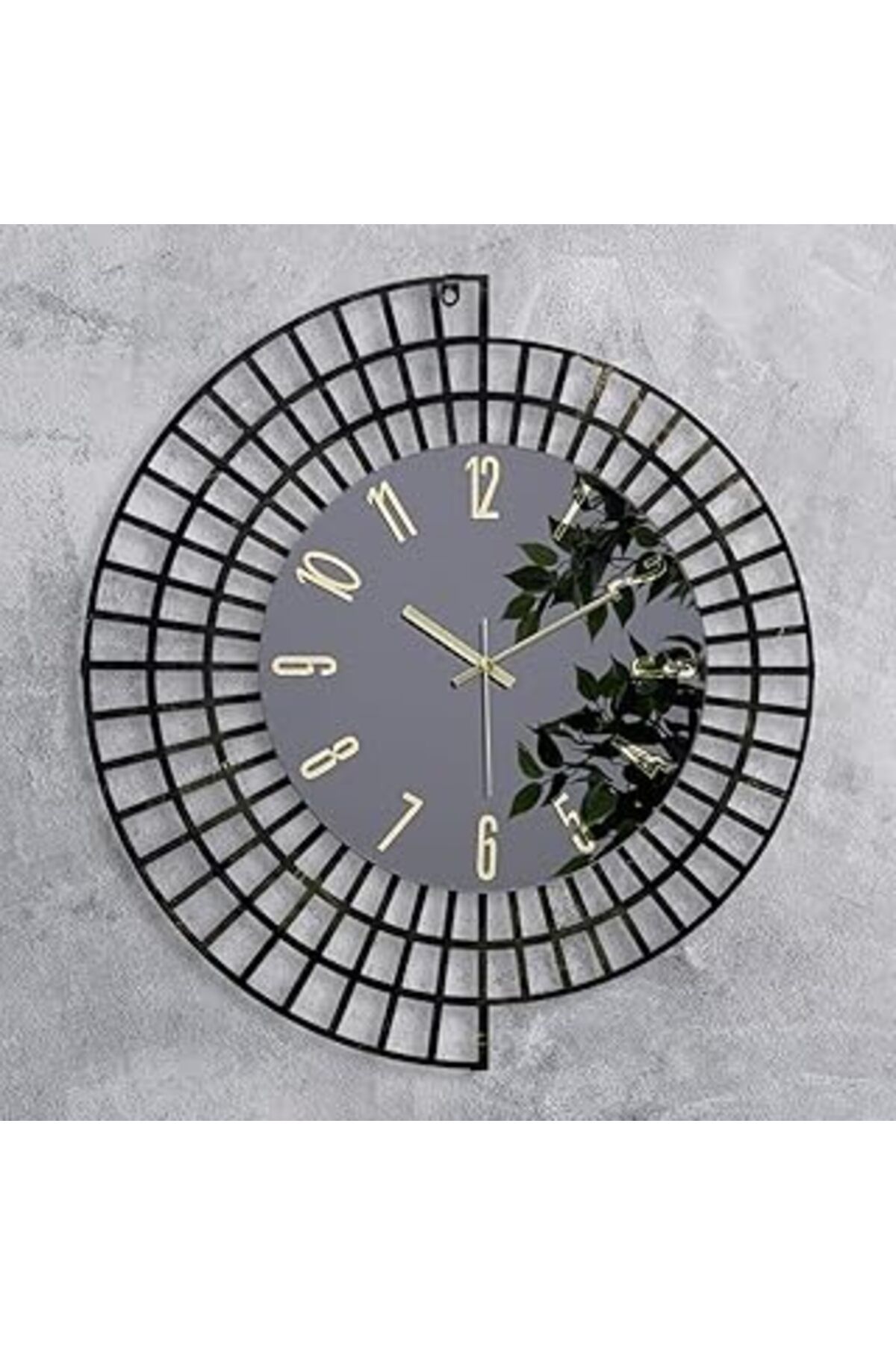 karadağsb Emores 60 Cm Metal Çerçeve Ayna Gövde Dekoratif Duvar Saati
