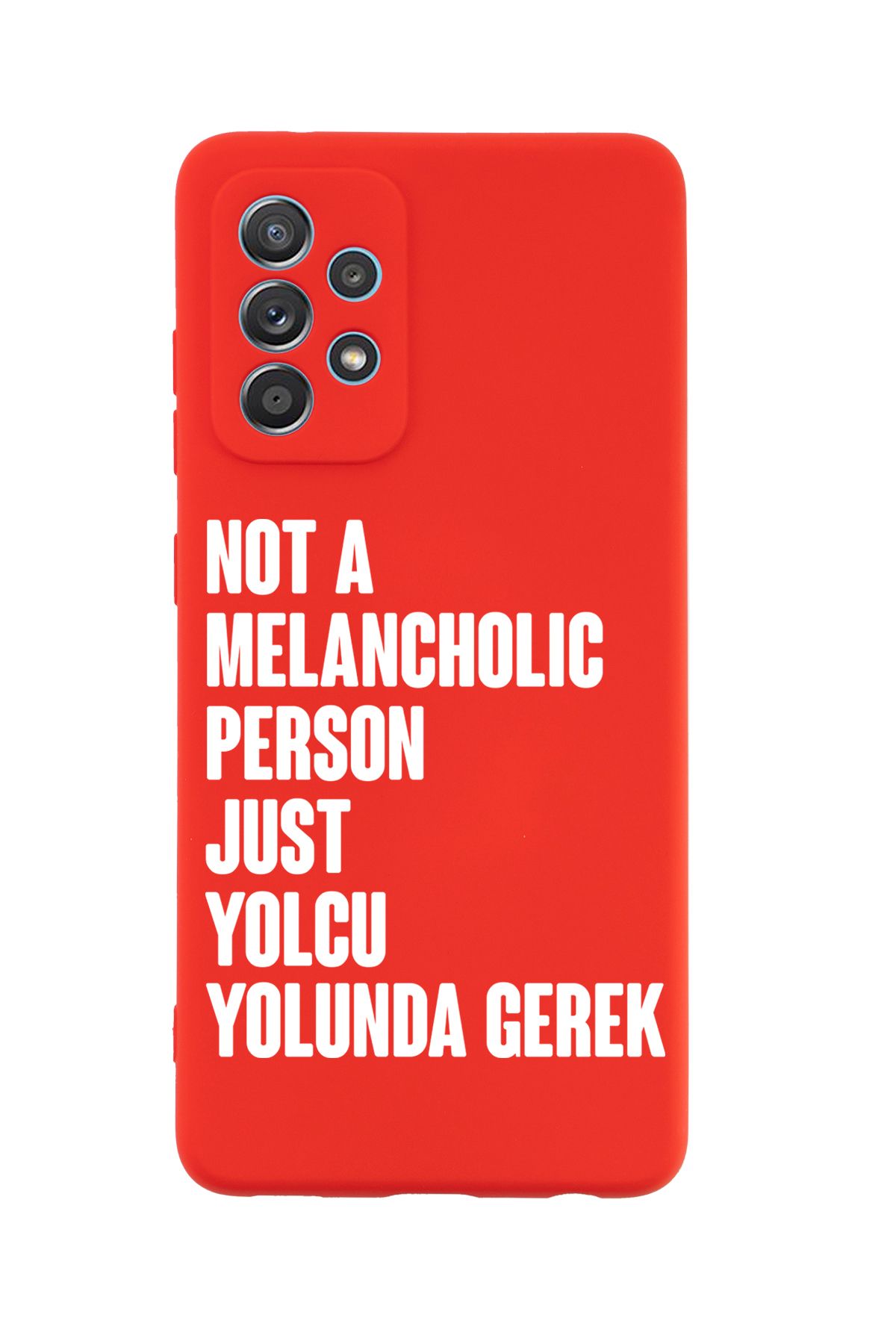 mooodcase Samsung A52 Uyumlu Not Melancholic Person Just Yolcu Yolunda Desenli Telefon Kılıfı