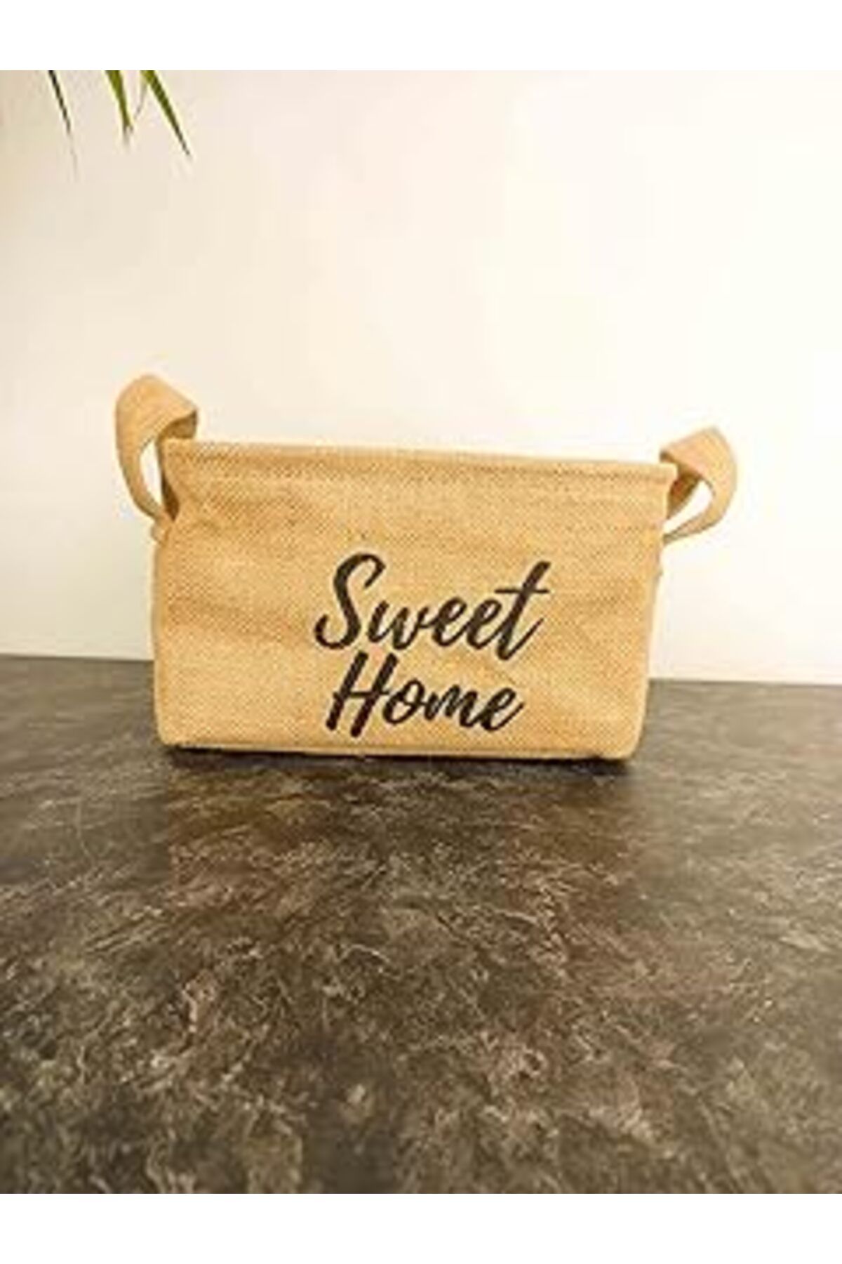 karadağsb Bitki Tasarımı Sweet Home Jüt Hasır Ev Düzenleyici Mutfak Banyo Salon Sepeti Katlanır Sıvı Korumalı