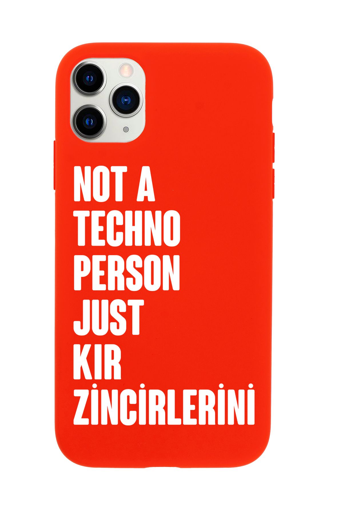 mooodcase iPhone 11 Pro Uyumlu Not Techno Person Just Kır Zincirlerini Desenli Telefon Kılıfı