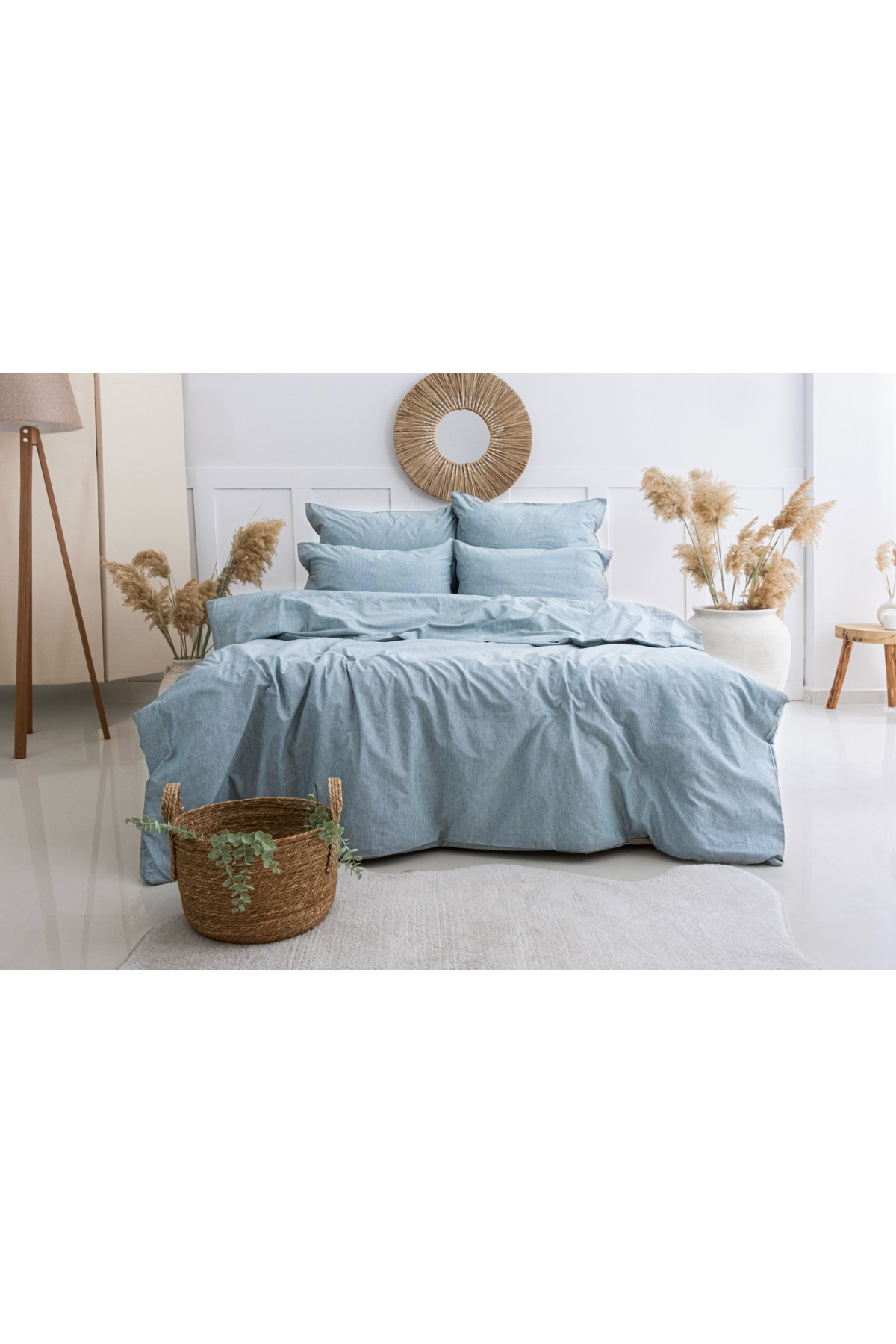 BESTİNA GOLD-Natural Soft Single Duvet Cover Set (with Elastic Sheets) 4
