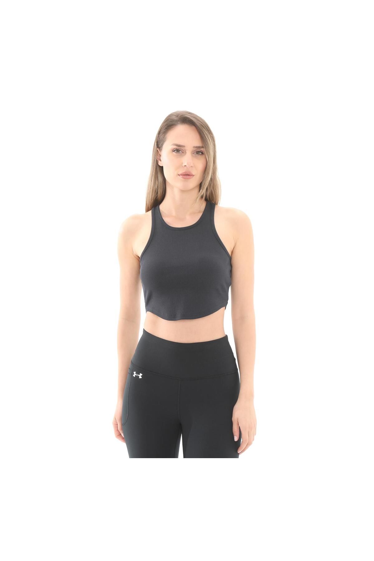 Under Armour A1389798-001 Under Armour Ua Rival Rib Tank Kadın T-Shirt Siyah