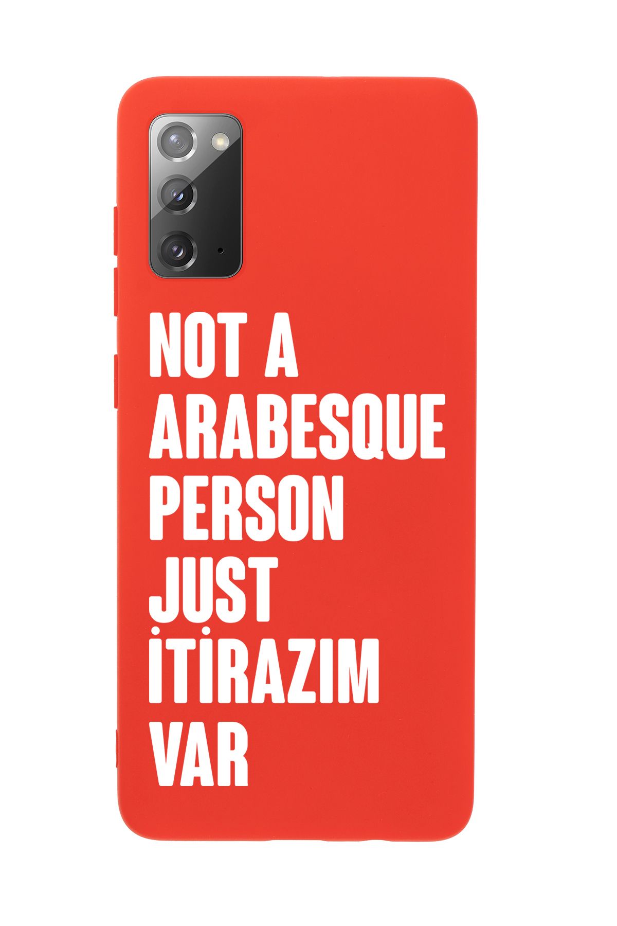 mooodcase Samsung Note 20 Uyumlu Not Arabesque Person Just İtirazım Var Desenli Telefon Kılıfı