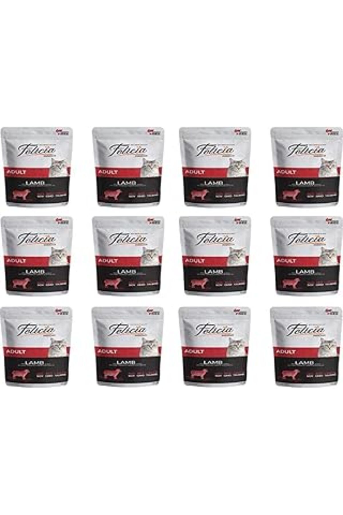 karadağsb Felicia Pouch Yaş Kedi Maması, Kuzu Etli, Tahılsız, Yetişkin, (12 X 85 Gr)