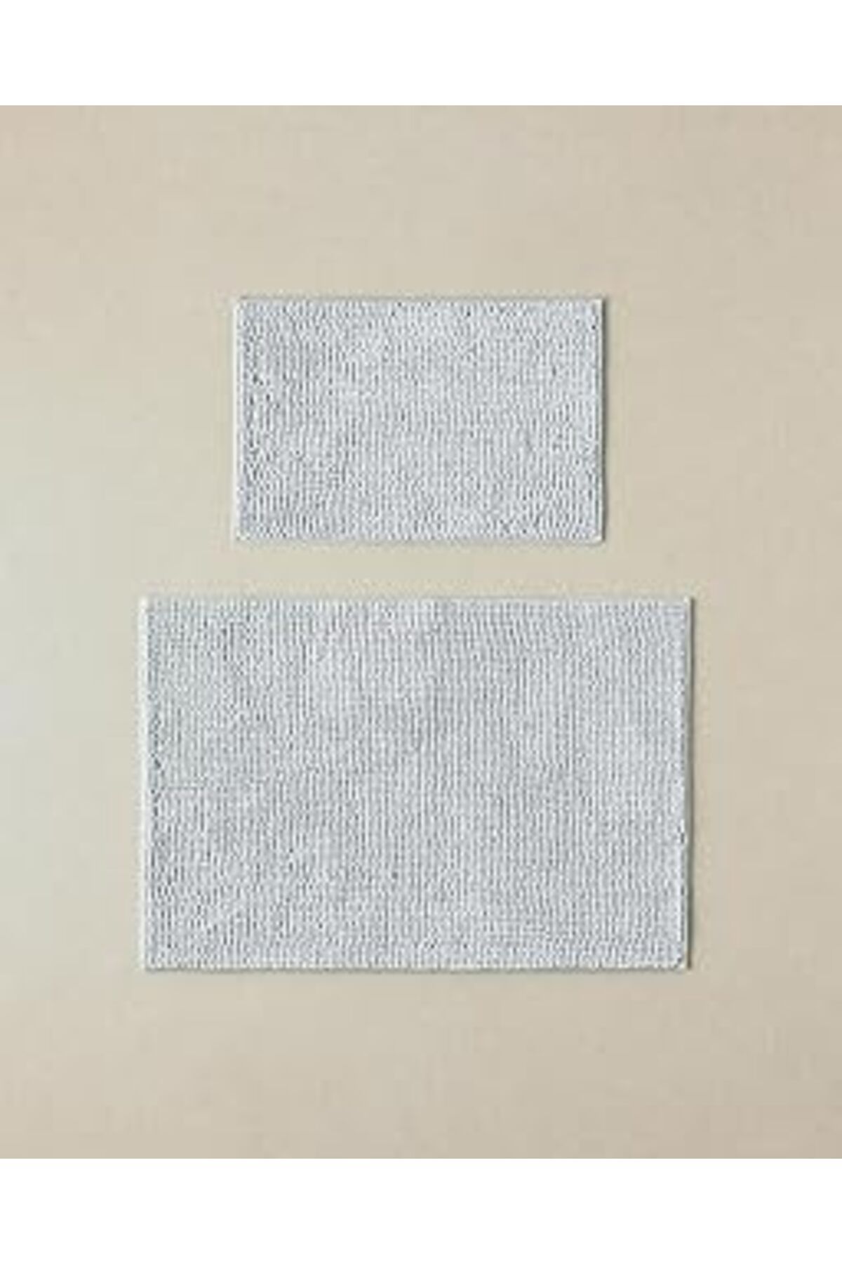 karadağsb English Home Paige Polyester Banyo Paspası Seti Açık Gri