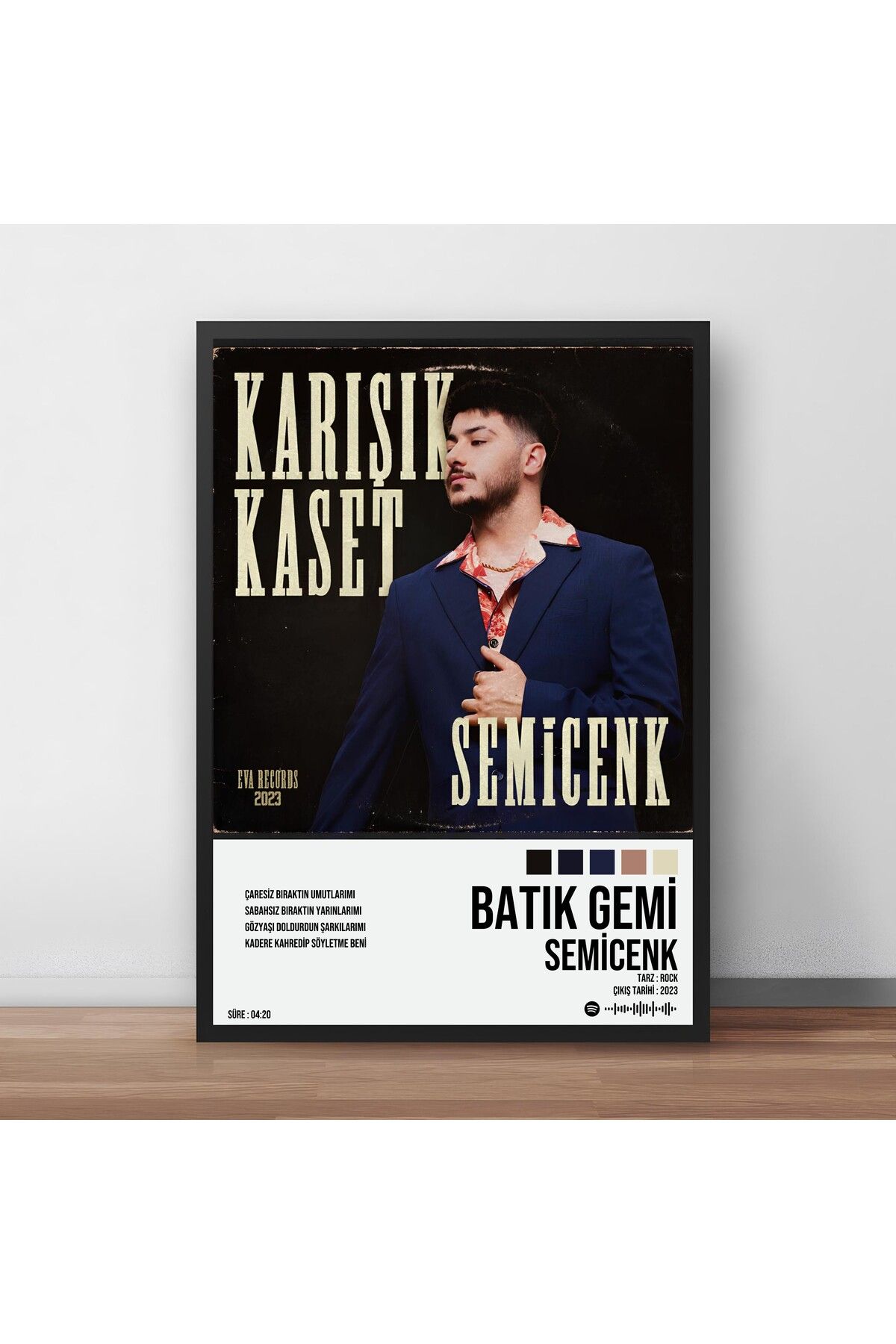 Orendart Semicenk - Batık Gemi Spotify Çerçeveli Poster Tablo