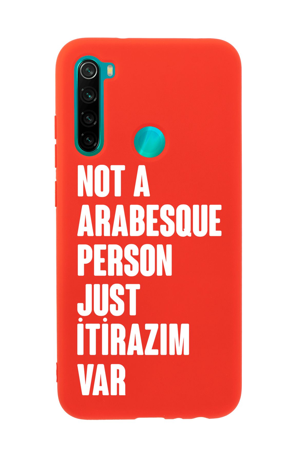 mooodcase Redmi Note 8 Uyumlu Not Arabesque Person Just İtirazım Var Desenli Telefon Kılıfı