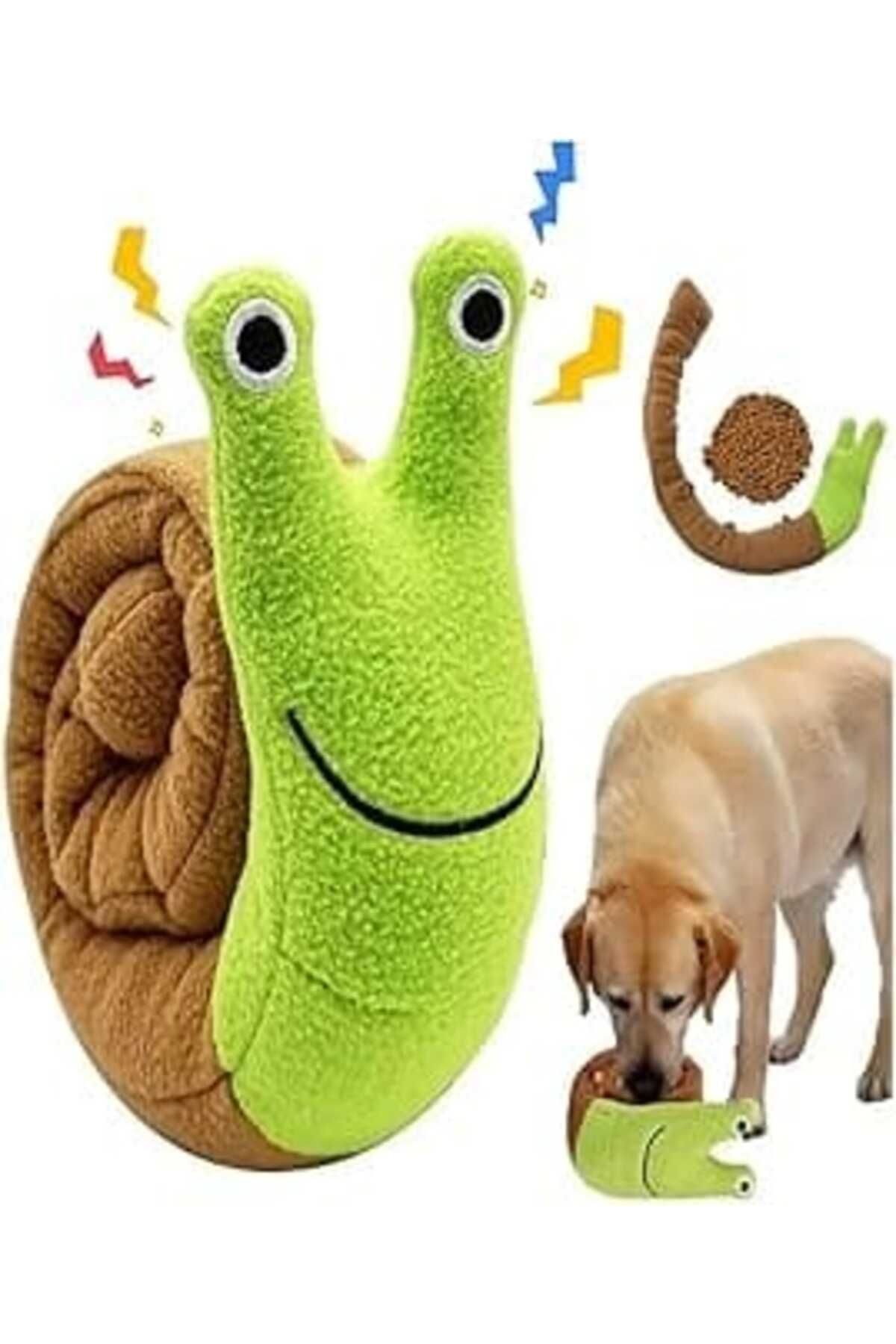 robotrend Tineke Salyangoz Peluş Köpek Sesli Oyuncağı Ödül Saklama Ve Çiğneme Oyuncağı 1 Adet