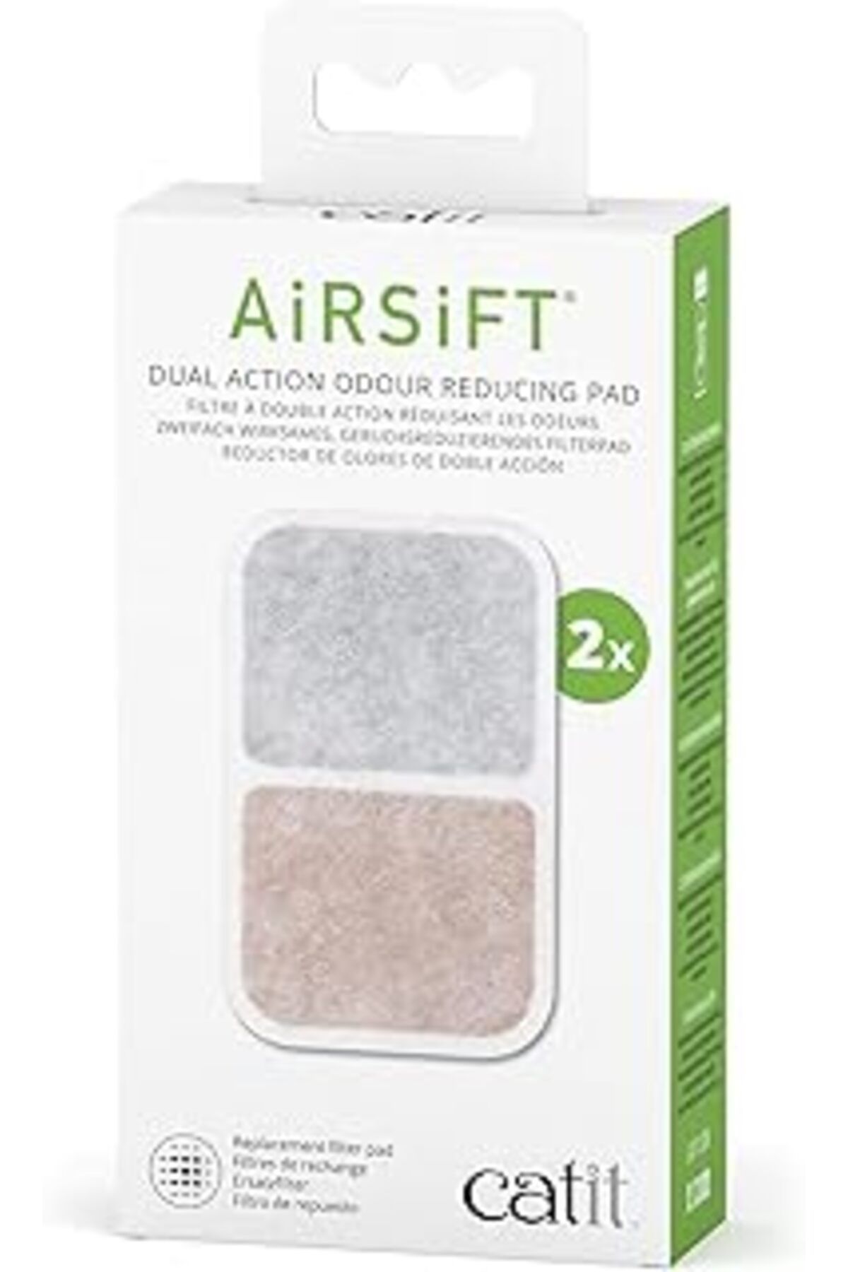 karadağsb Catit Airsift Çift Etkili Hava Temizleme Pedi, 2'Li Paket - Çöp Kutusu Kokularını Körfezde Tutmak I