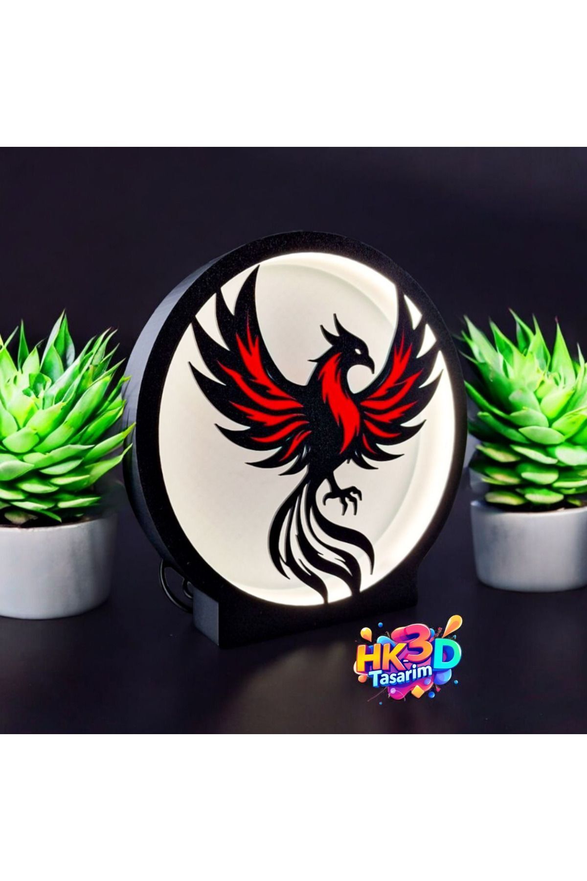 HK3D Led Işıklı Anka Kuşu