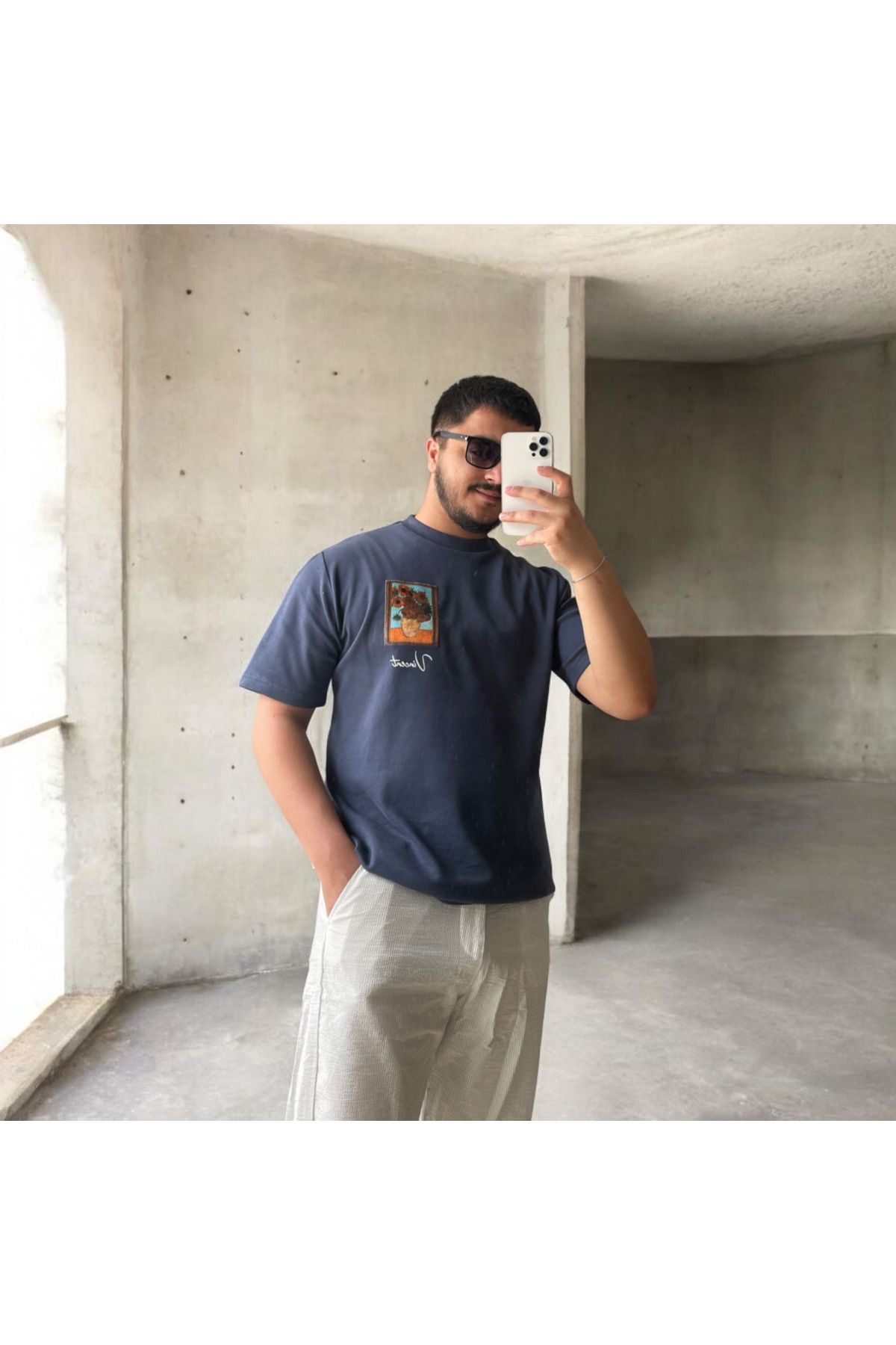 Saw Van Gogh Baskılı T-Shirt
