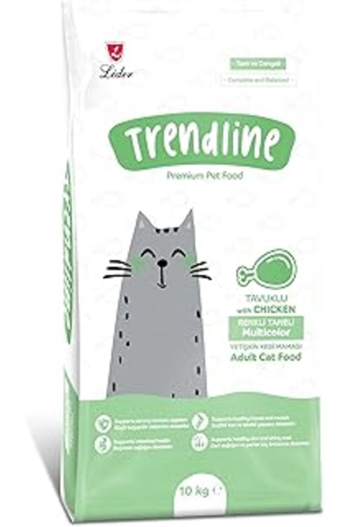 karadağsb Trendline Renkli Taneli Tavuklu Yetişkin Kedi Mamasi 10 Kg