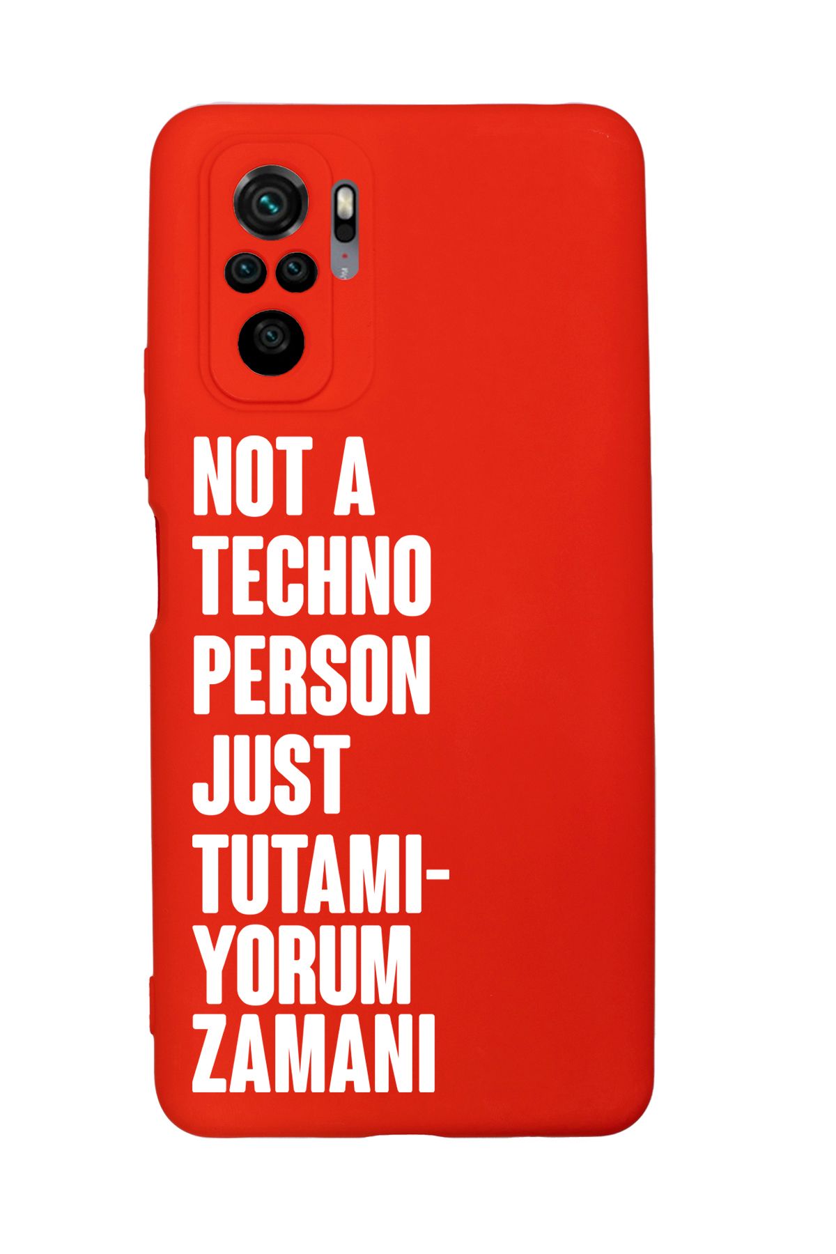 mooodcase Redmi Note 10 / 10s Uyumlu Not Techno Person Just Tutamıyorum Zamanı Desenli Telefon Kılıfı