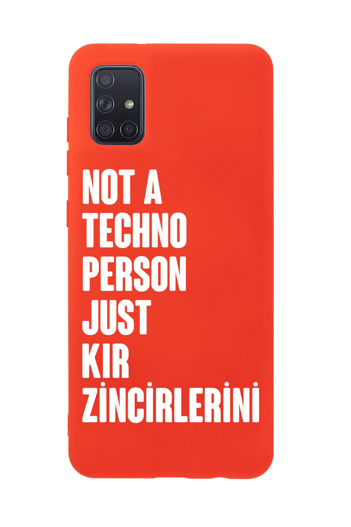 mooodcase Samsung A71 Uyumlu Not Techno Person Just Kır Zincirlerini Desenli Telefon Kılıfı