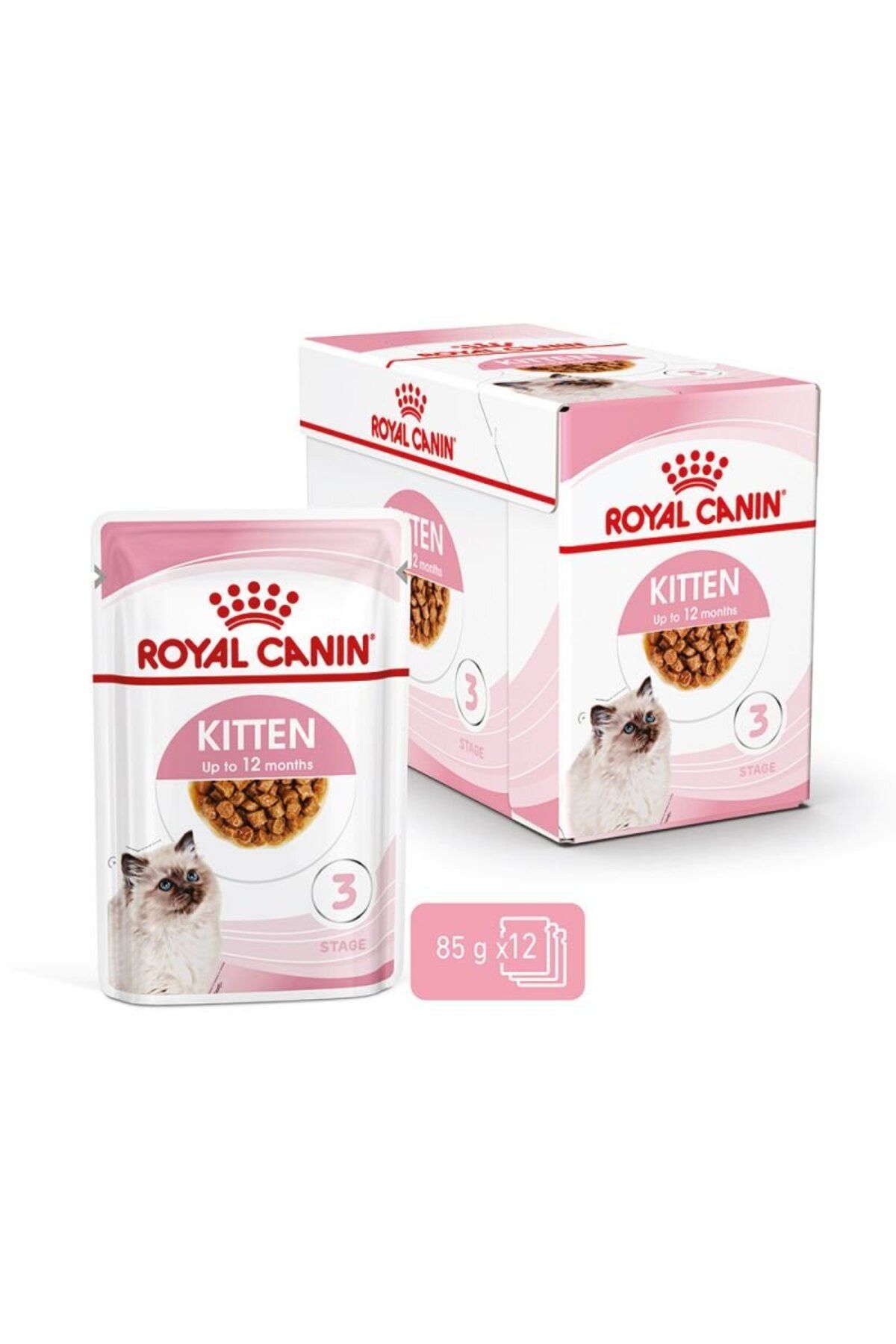 Royal Canin-Royal Canin Feline Health Nutrition Kitten Gravy 12x 85gm, Cat Wet Food Pouches 1