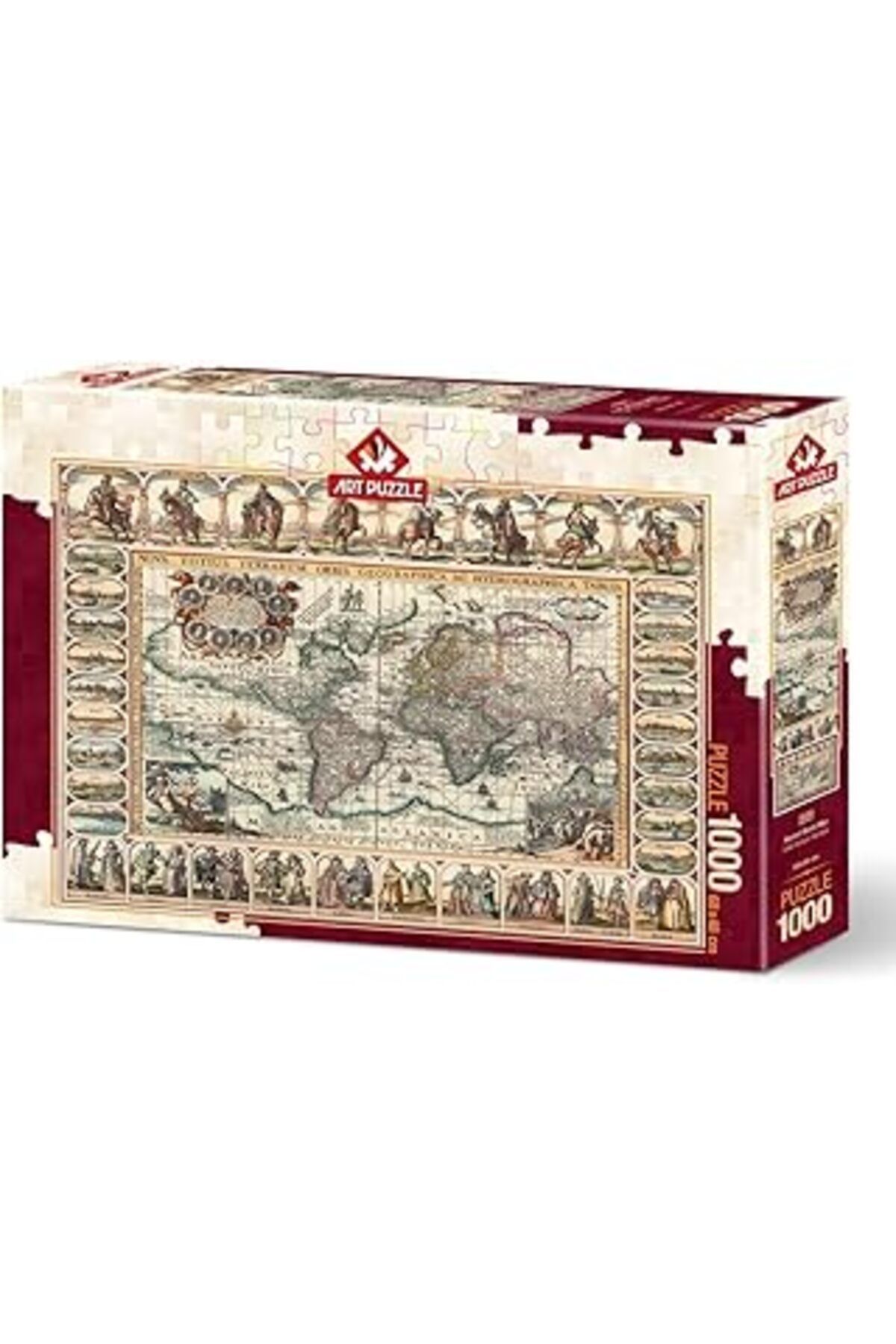 jupiter global bazaar Art Puzzle Eski Dünya Haritası 1000 Parça Puzzle