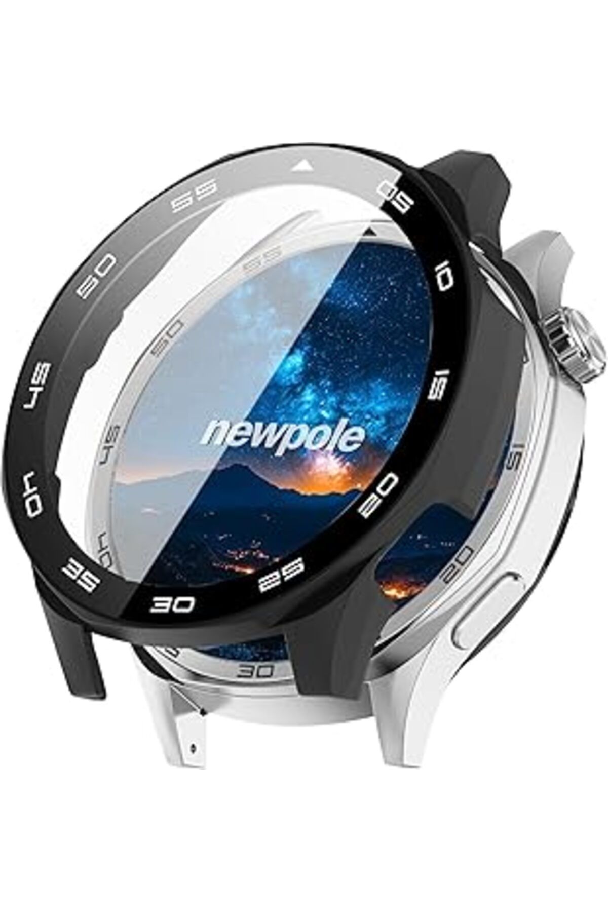 karadağsb Newpole Huawei Watch Gt5 46Mm İçin Watch Ekran Koruyucu Kırılmaz Cam Ve Tam Kaplayan Watch Kasa Kor