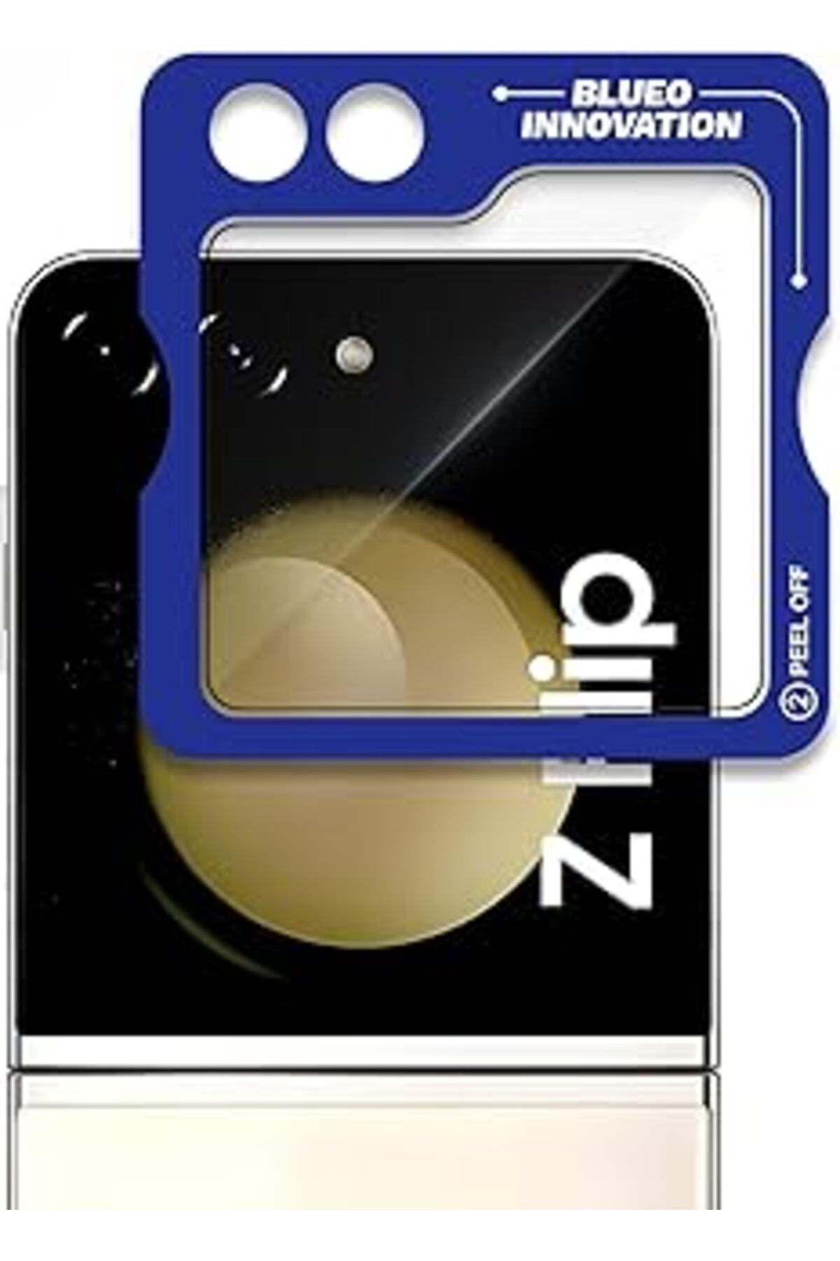 TBSProjects Blueo Samsung Flip 6 Uyumlu 2.5D Full Cover Hd Cam Ekran Koruyucu