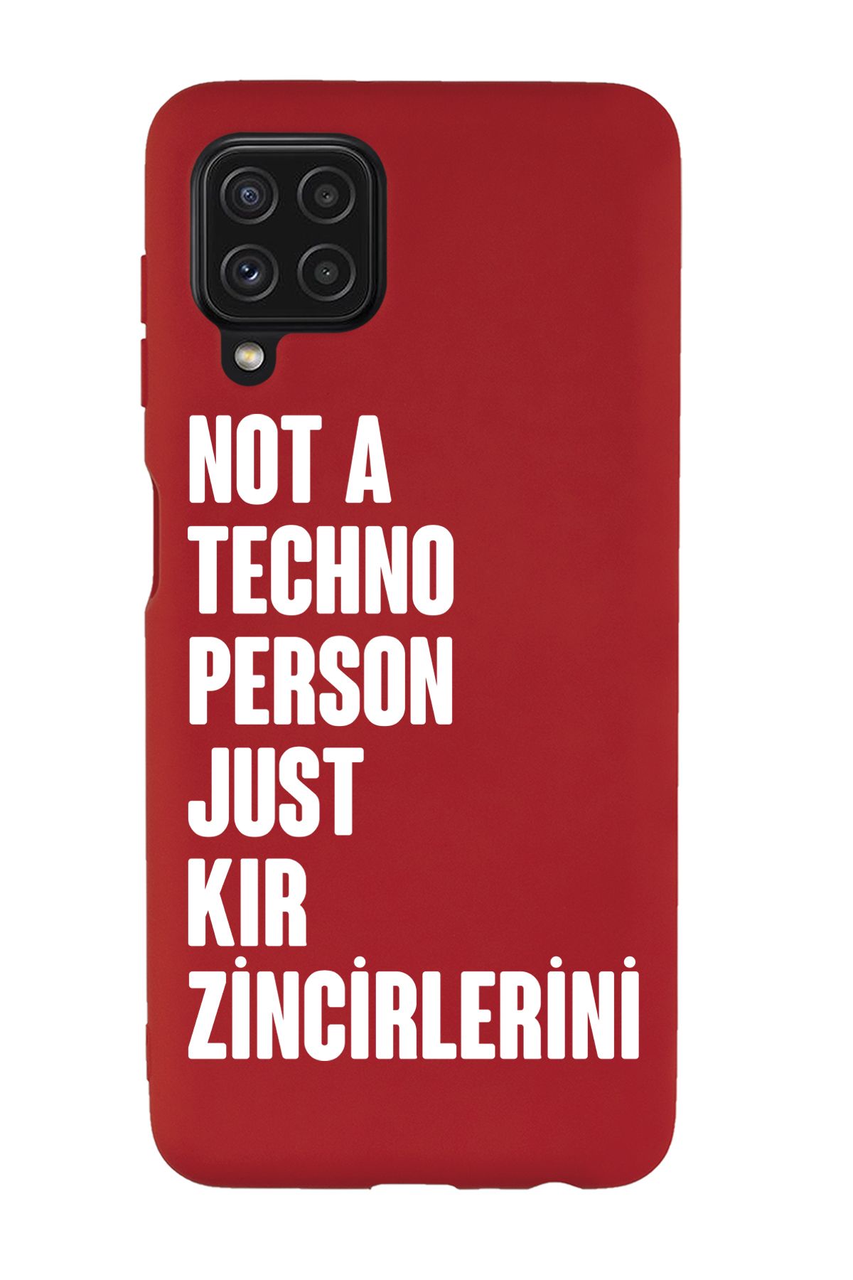mooodcase Samsung M22 Uyumlu Not Techno Person Just Kır Zincirlerini Desenli Telefon Kılıfı