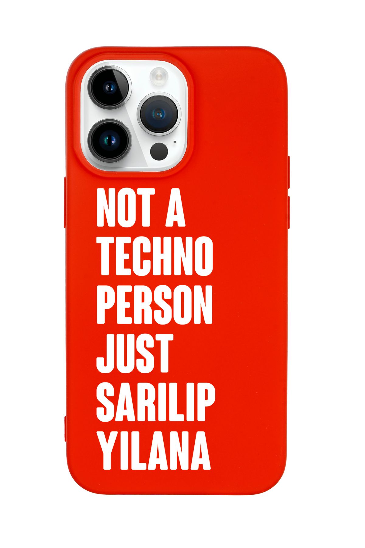 mooodcase iPhone 14 Pro Uyumlu Not Techno Person Just Sarılıp Yılana Desenli Telefon Kılıfı