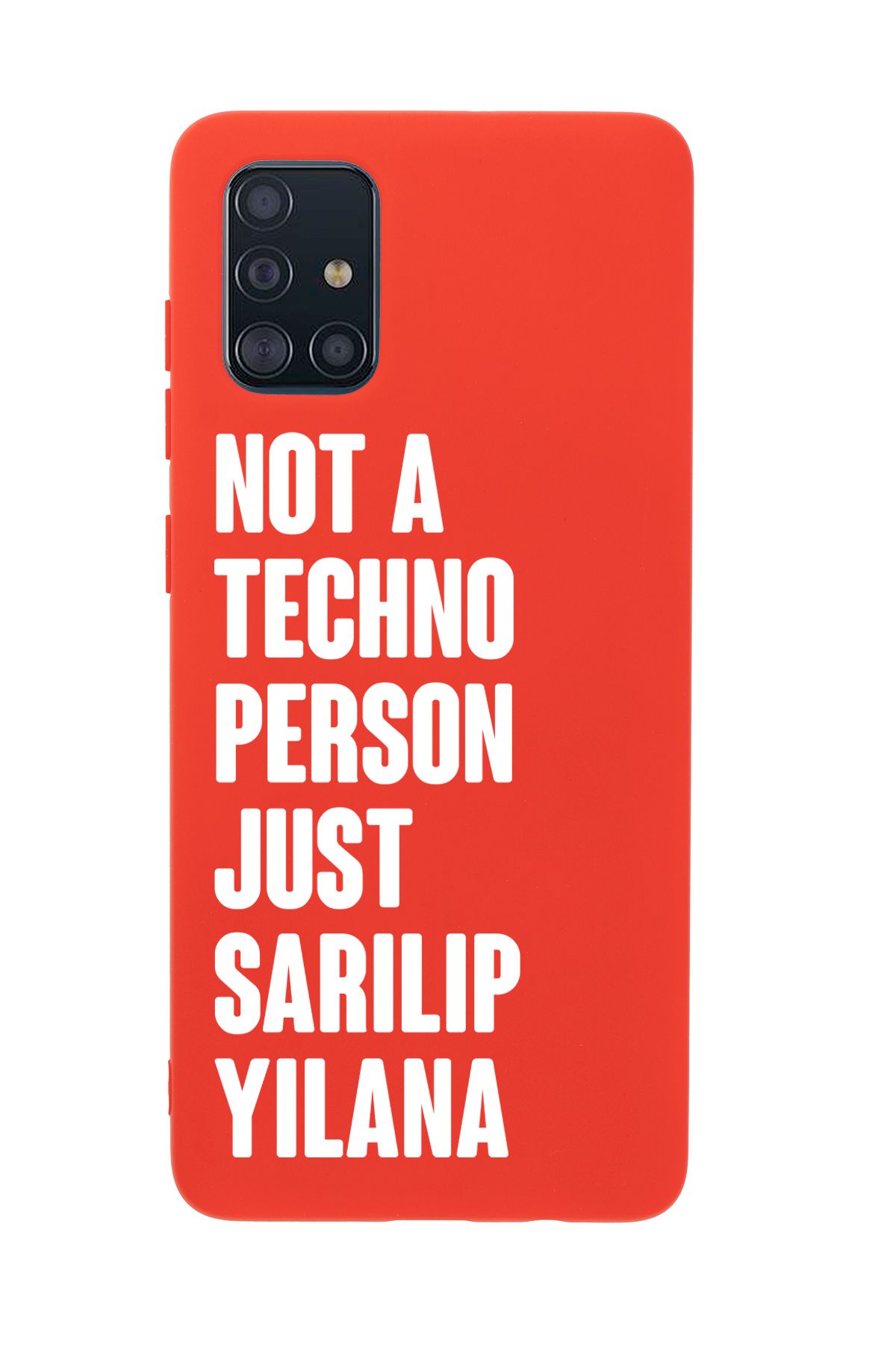 mooodcase Samsung A51 Uyumlu Not Techno Person Just Sarılıp Yılana Desenli Telefon Kılıfı