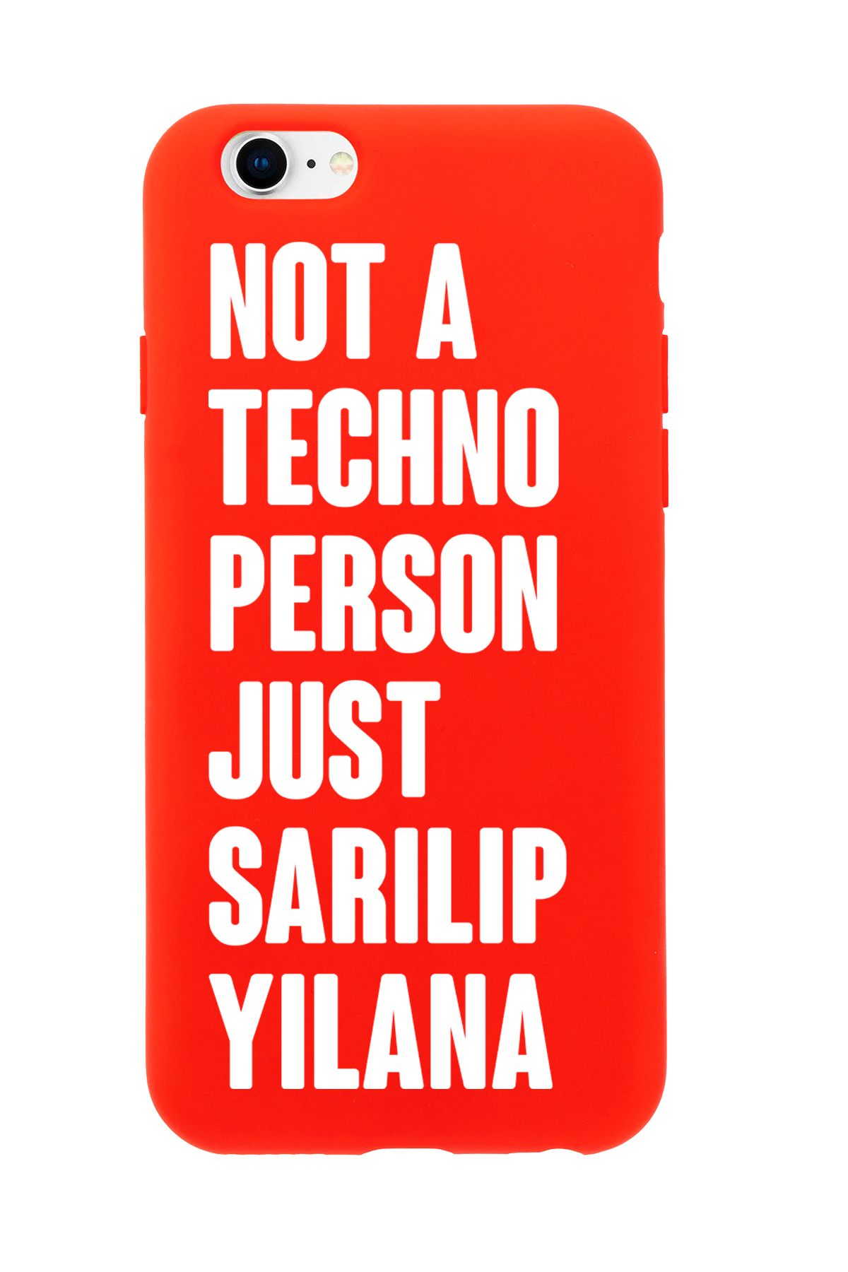 mooodcase iPhone 6 Plus / 6s Plus Uyumlu Not Techno Person Just Sarılıp Yılana Desenli Telefon Kılıfı