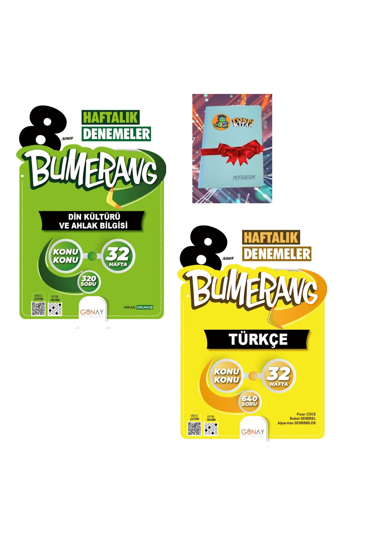 Günay Yayınları 8.Sınıf Bumerang 32’lik Haftalık DİN KÜLTÜRÜ + TÜRKÇE Denemeleri (NOT DEFTERİ HEDİYE)
