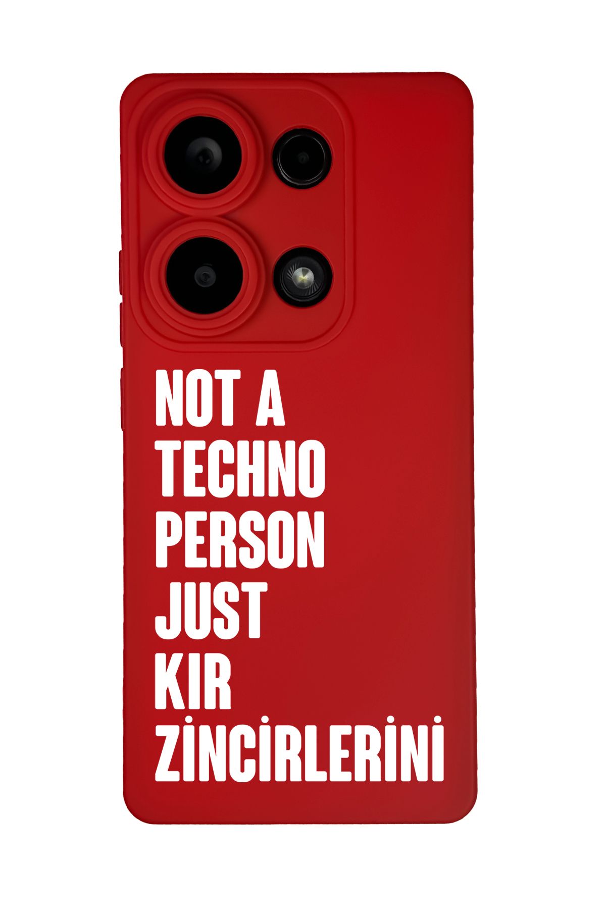 mooodcase Redmi Note 13 Pro Uyumlu Not Techno Person Just Kır Zincirlerini Desenli Telefon Kılıfı