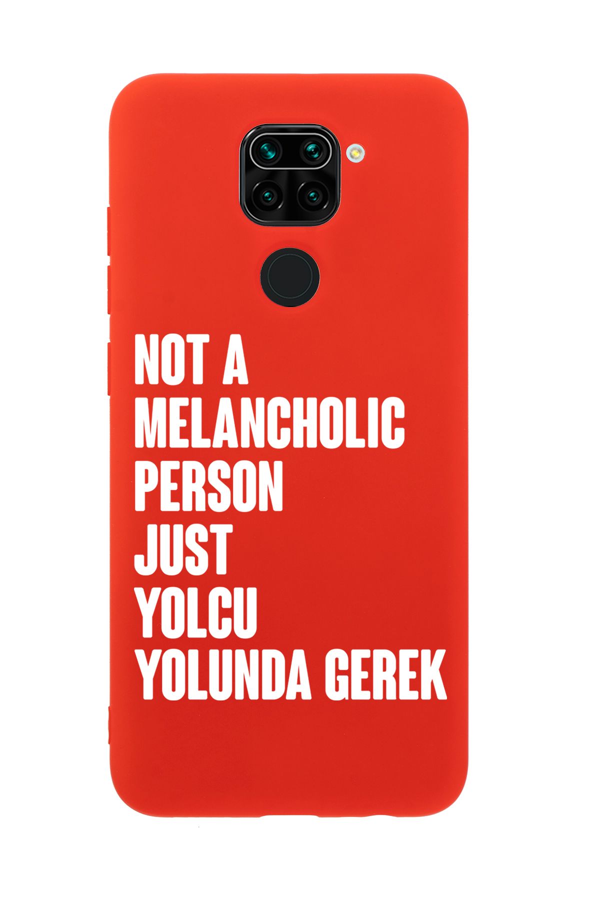 mooodcase Redmi Note 9 Uyumlu Not Melancholic Person Just Yolcu Yolunda Desenli Telefon Kılıfı