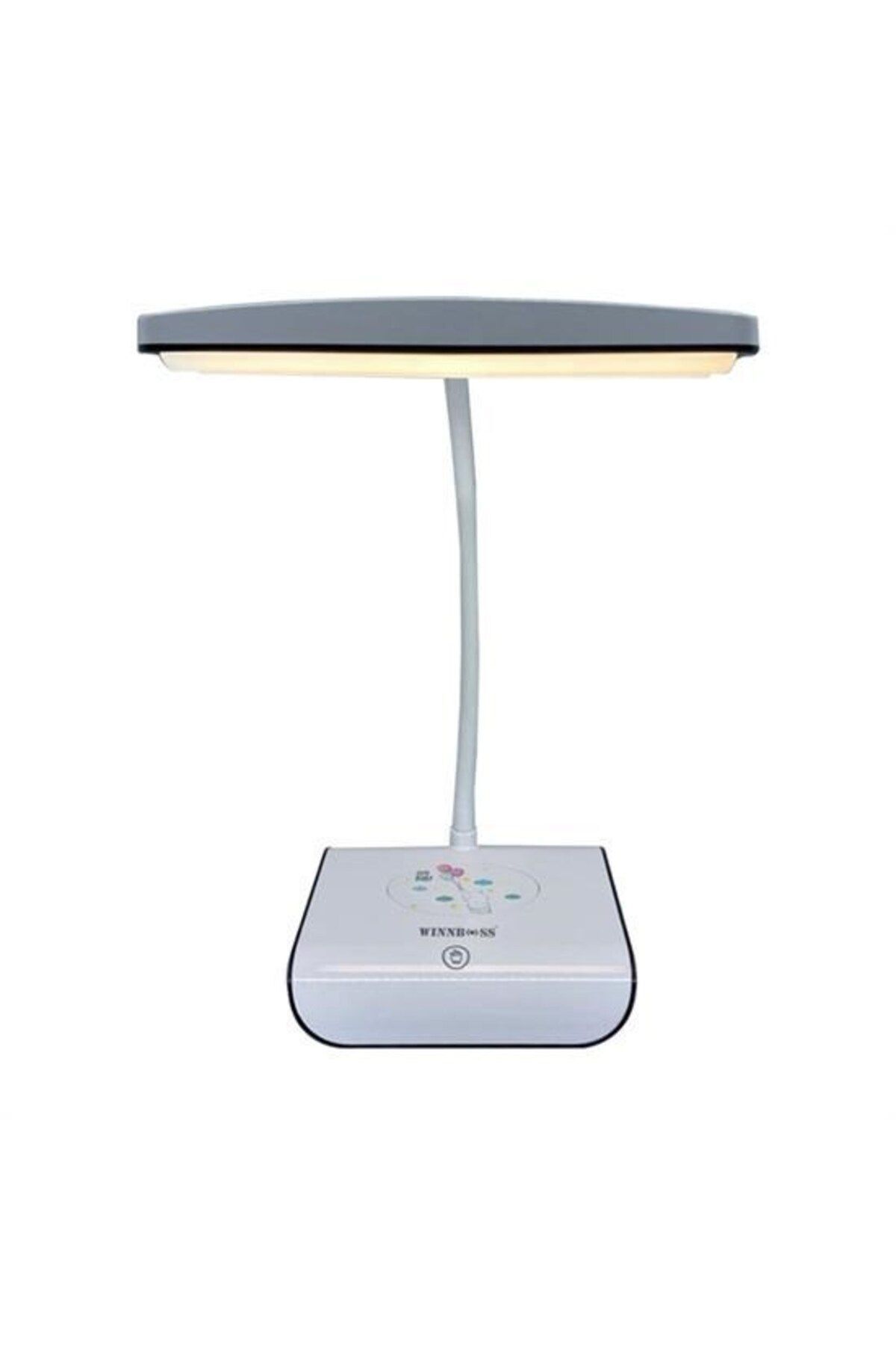 Home BUFFER® Şarjlı Oynar Esnek Başlıklı Dokunmatik 3 Farklı Modda Yanan Kaymaz Taban LED Masa Lambası
