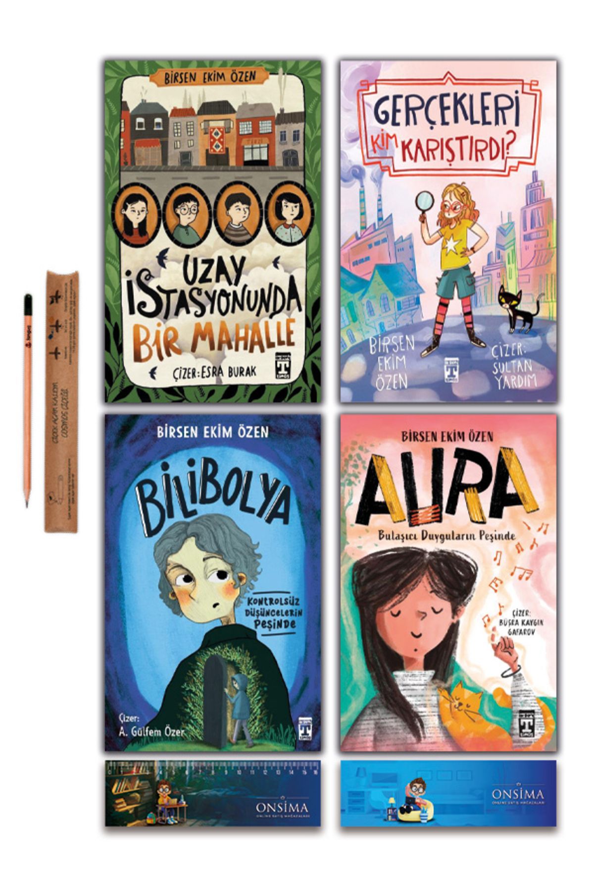 İlk Genç Timaş Gerçekleri Kim Karıştırdı - Aura - Bilibolya - Uzay İstasyonunda Bir Mahalle Set 4 Kitap