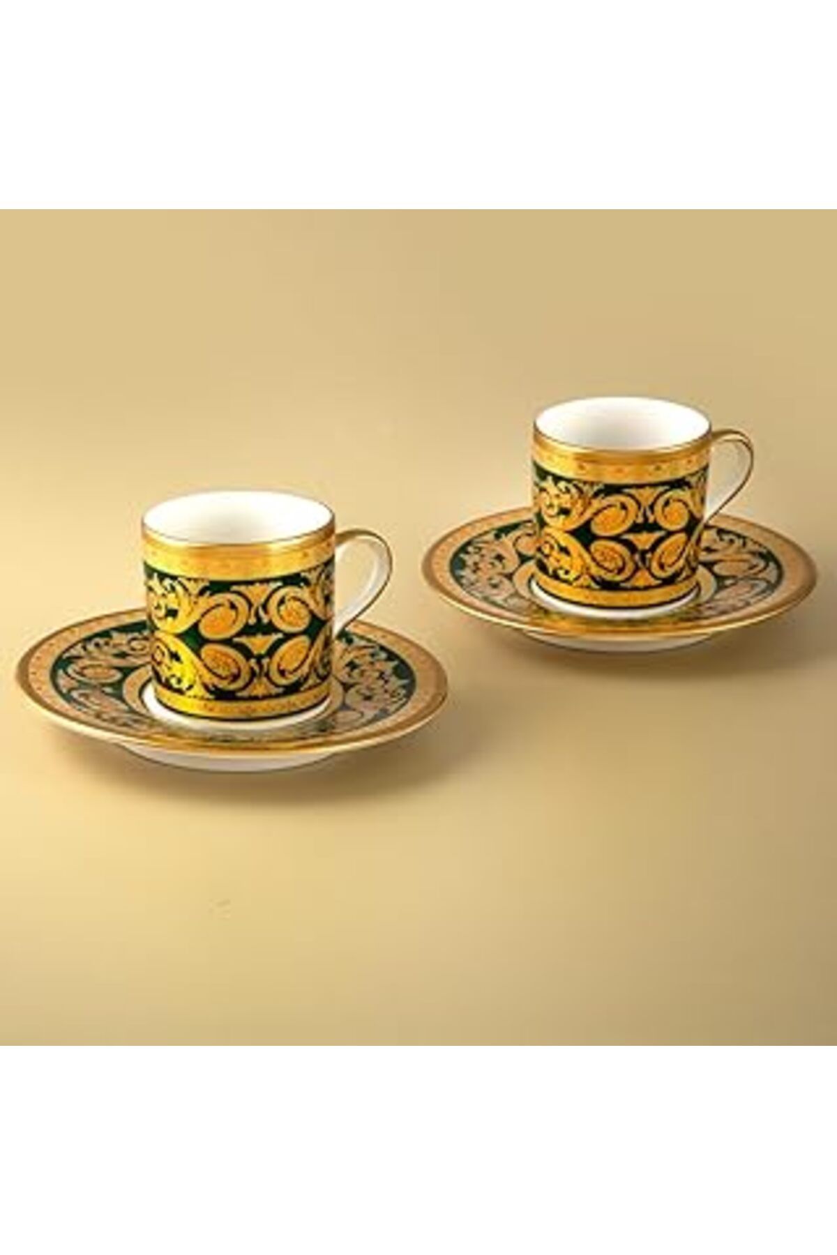 Mu Art Palast Yeşil 2 Kişilik Kahve Fincan Takımı