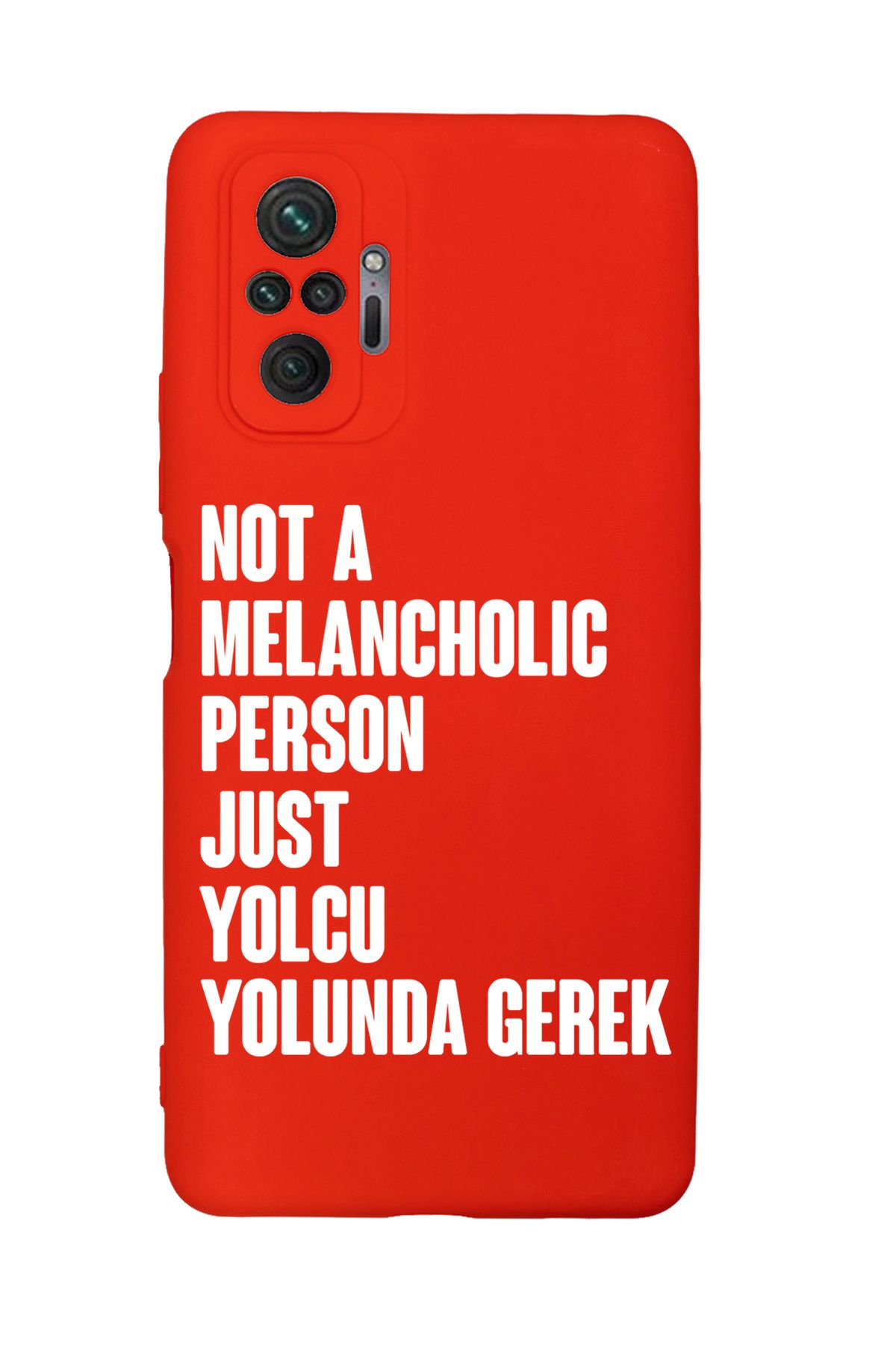 mooodcase Redmi Note 10 Pro Uyumlu Not Melancholic Person Just Yolcu Yolunda Desenli Telefon Kılıfı