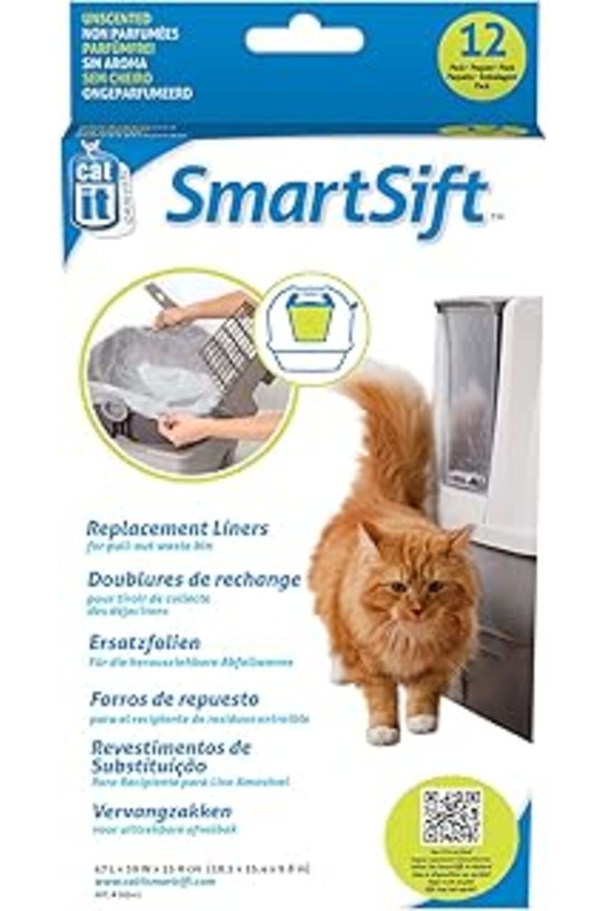 karadağsb Catit Catit Smart Sift Kedi Tuvaleti Için Biyolojik Olarak Çözünebilir Altlıklar, 47 X 39 X 25 Cm,