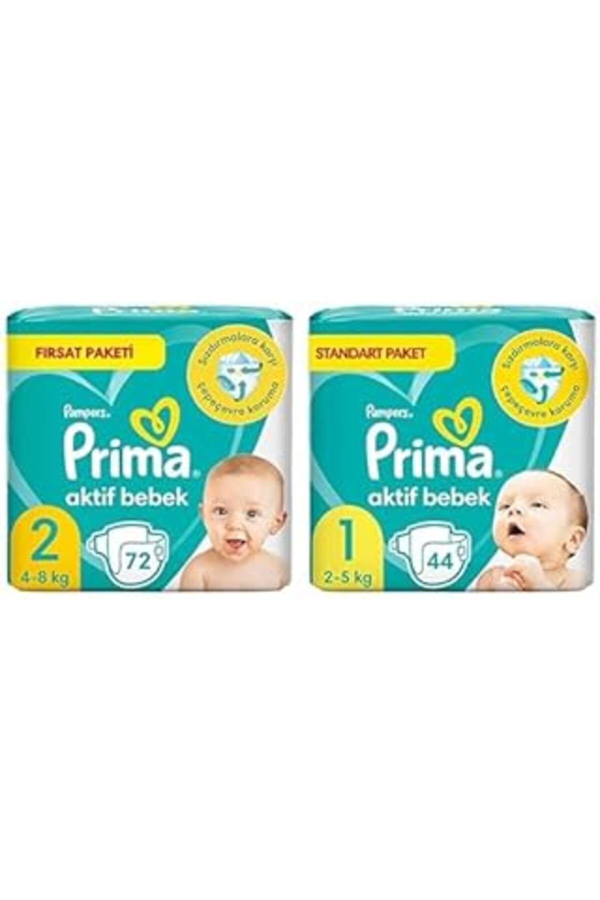 Genel Markalar Bebek Bezi Aktif Bebek 2 Numara 72 Adet Ekonomik Paket & Bebek Bezi Aktif Bebek 1 Numara 44 Adet St