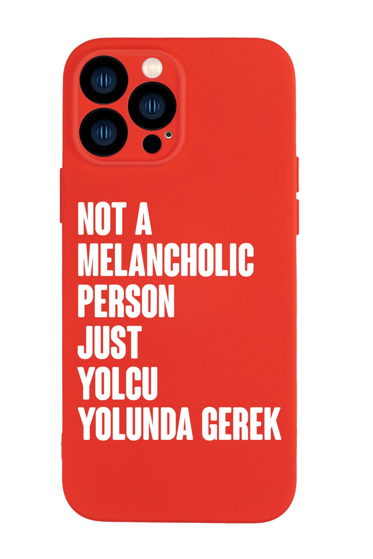 mooodcase iPhone 13 Pro Max Uyumlu Not Melancholic Person Just Yolcu Yolunda Desenli Telefon Kılıfı