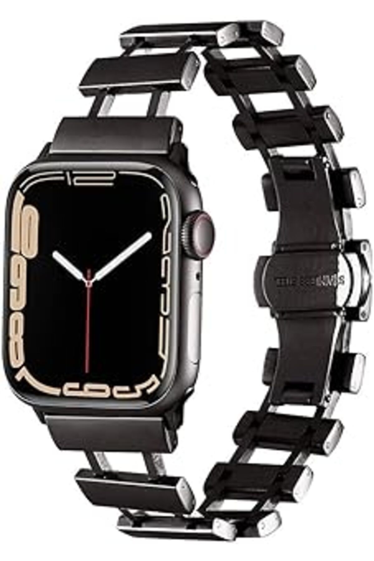 karadağsb Zore Apple İle Uyumlu Watch 42Mm Krd-96 Metal Kordon Siyah