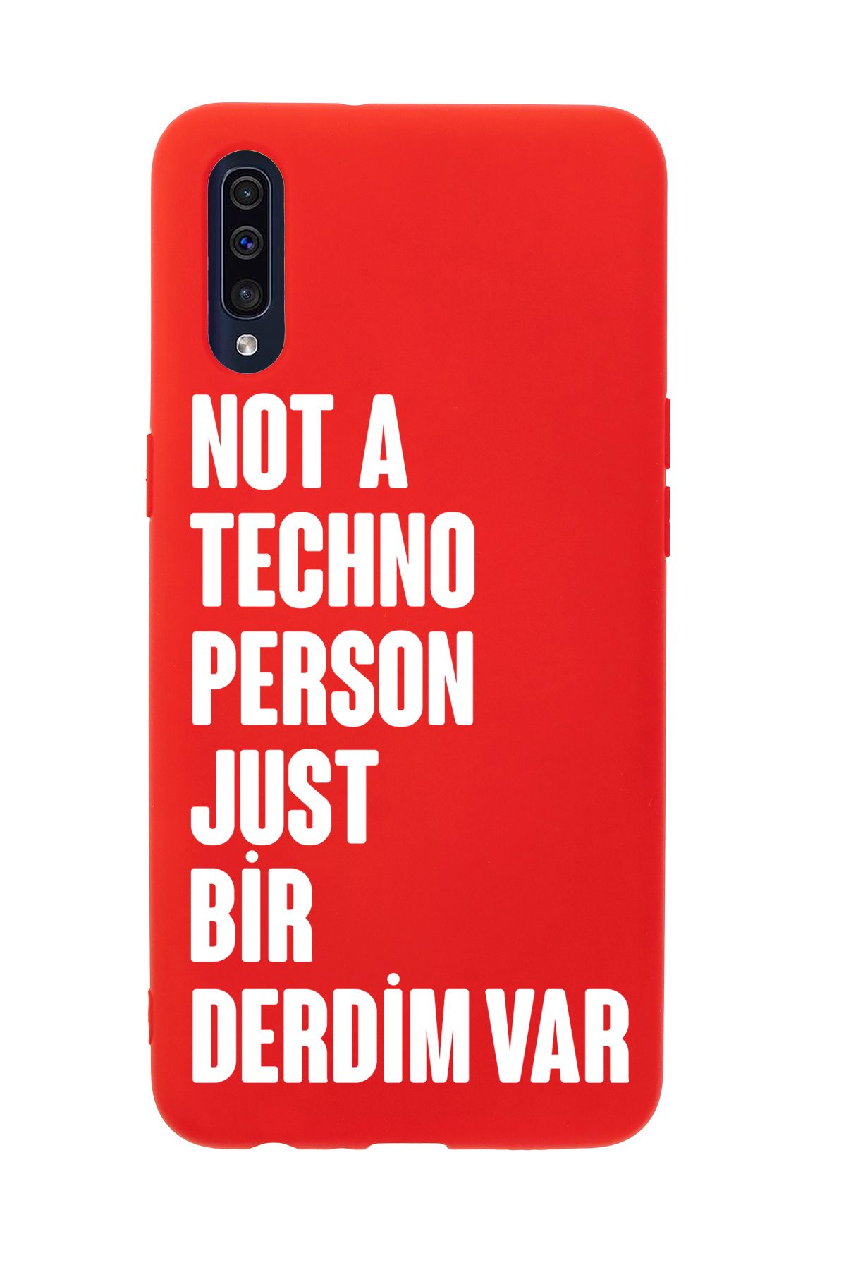 mooodcase Samsung A30s Uyumlu Not Techno Person Just Bir Derdim Var Desenli Telefon Kılıfı