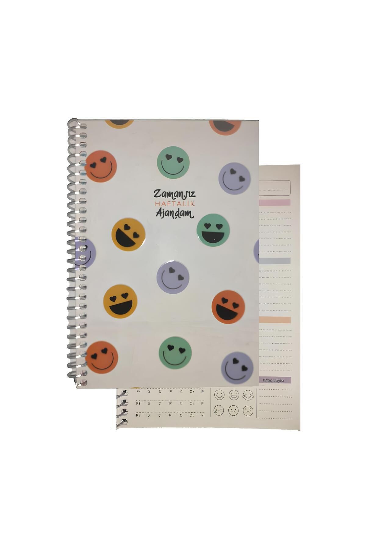 mcolor ZAMANSIZ AJANDA SPİRALLİ SERT KAPAK HAFTALIK DEFTER 17x24