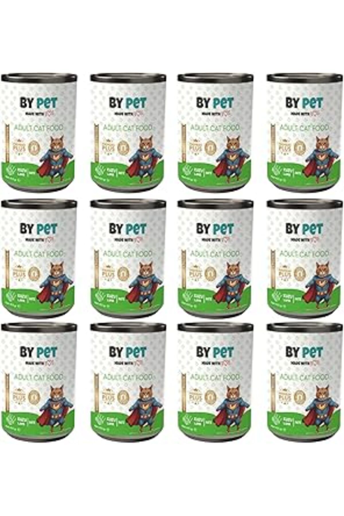 karadağsb Bypet Yetişkin Kediler İçin Kuzu Etli Konserve Yaş Mama 415 Gr X 12 Adet