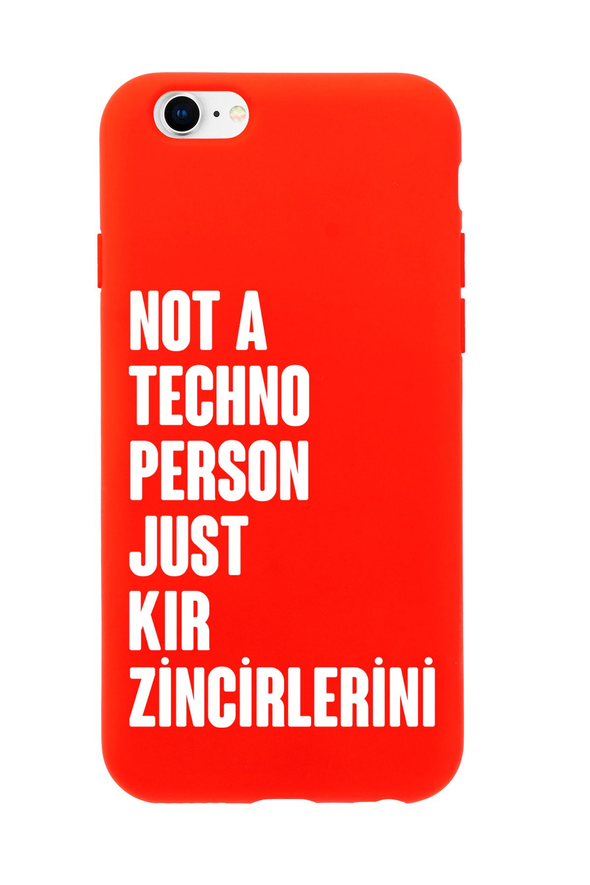 mooodcase iPhone 6 / 6s Uyumlu Not Techno Person Just Kır Zincirlerini Desenli Telefon Kılıfı
