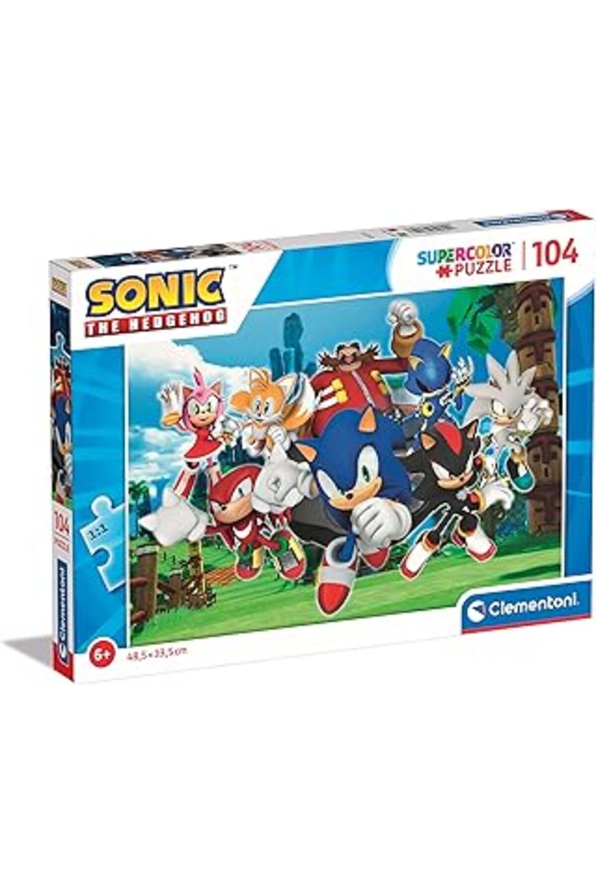 NZM TİCARET - 27159 - Süper Renkli Yapboz Sonic - 104 Parça - Yapboz 6 Yaşından İtibaren 104 Parça, Aydınlatma