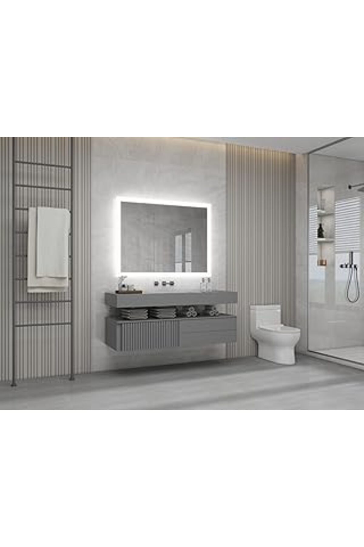 karadağsb Ayaz Ayna Dokunmatik Led Işıklı Buğu Önleyicili Banyo Aynası 60 X 80 Cm