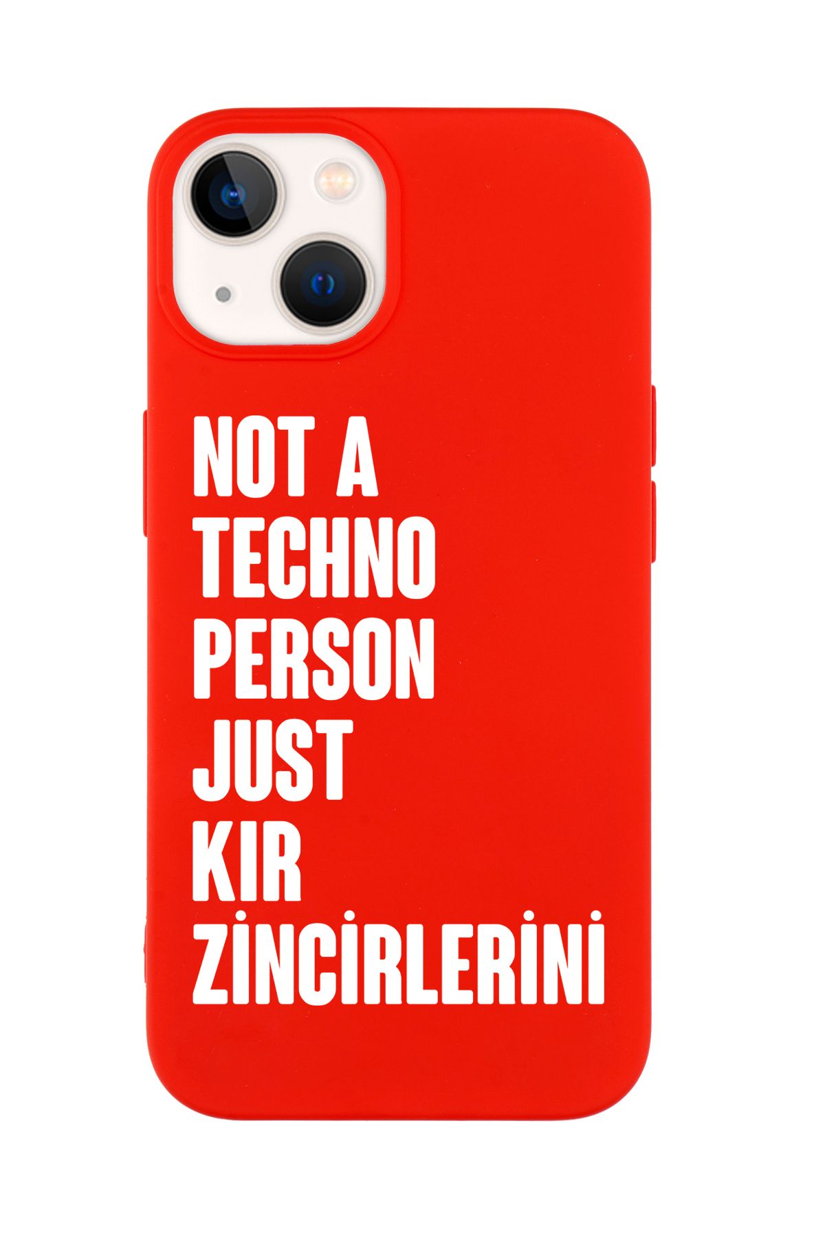 mooodcase iPhone 15 Plus Uyumlu Not Techno Person Just Kır Zincirlerini Desenli Telefon Kılıfı