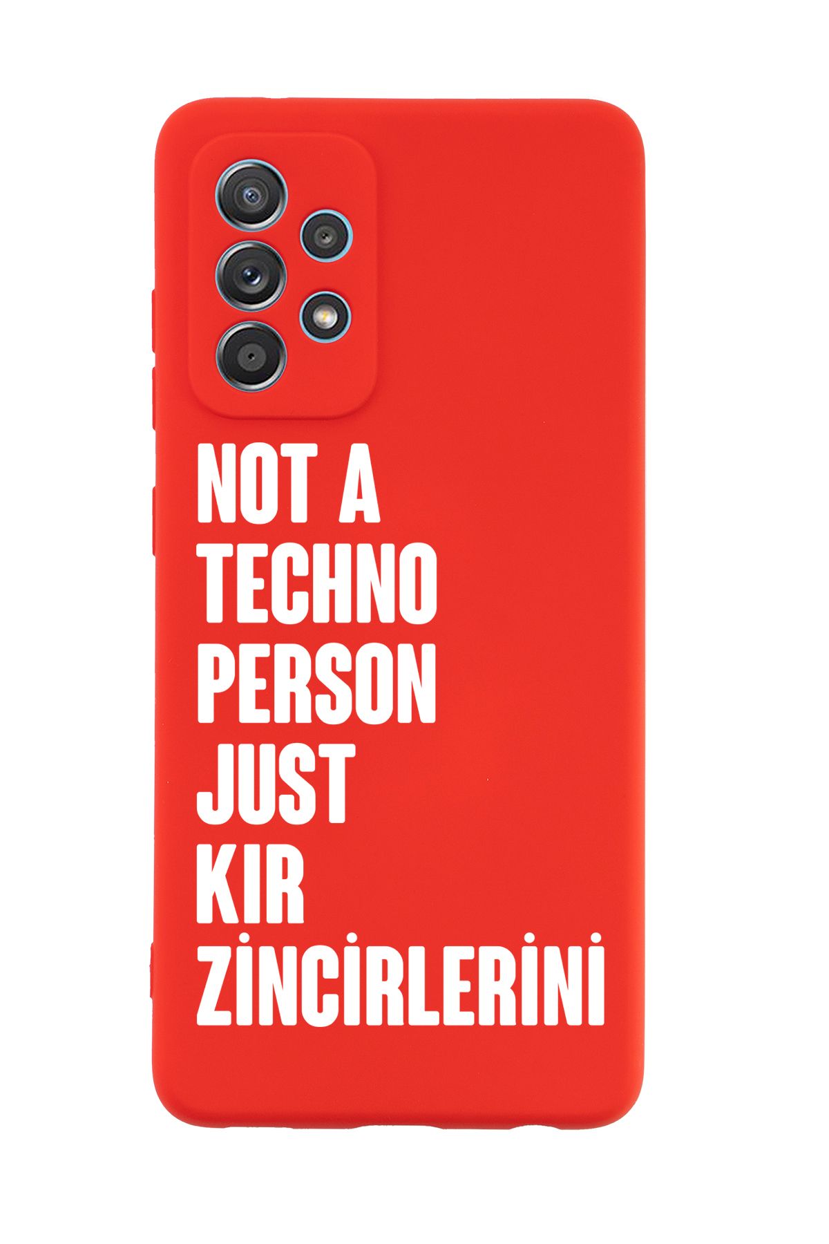 mooodcase Samsung A72 Uyumlu Not Techno Person Just Kır Zincirlerini Desenli Telefon Kılıfı