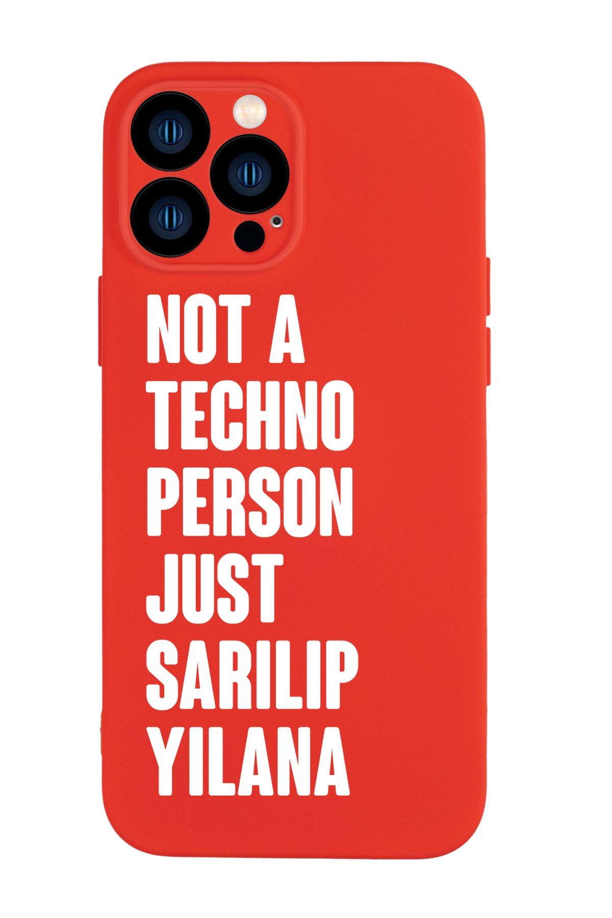 mooodcase iPhone 13 Pro Uyumlu Not Techno Person Just Sarılıp Yılana Desenli Telefon Kılıfı