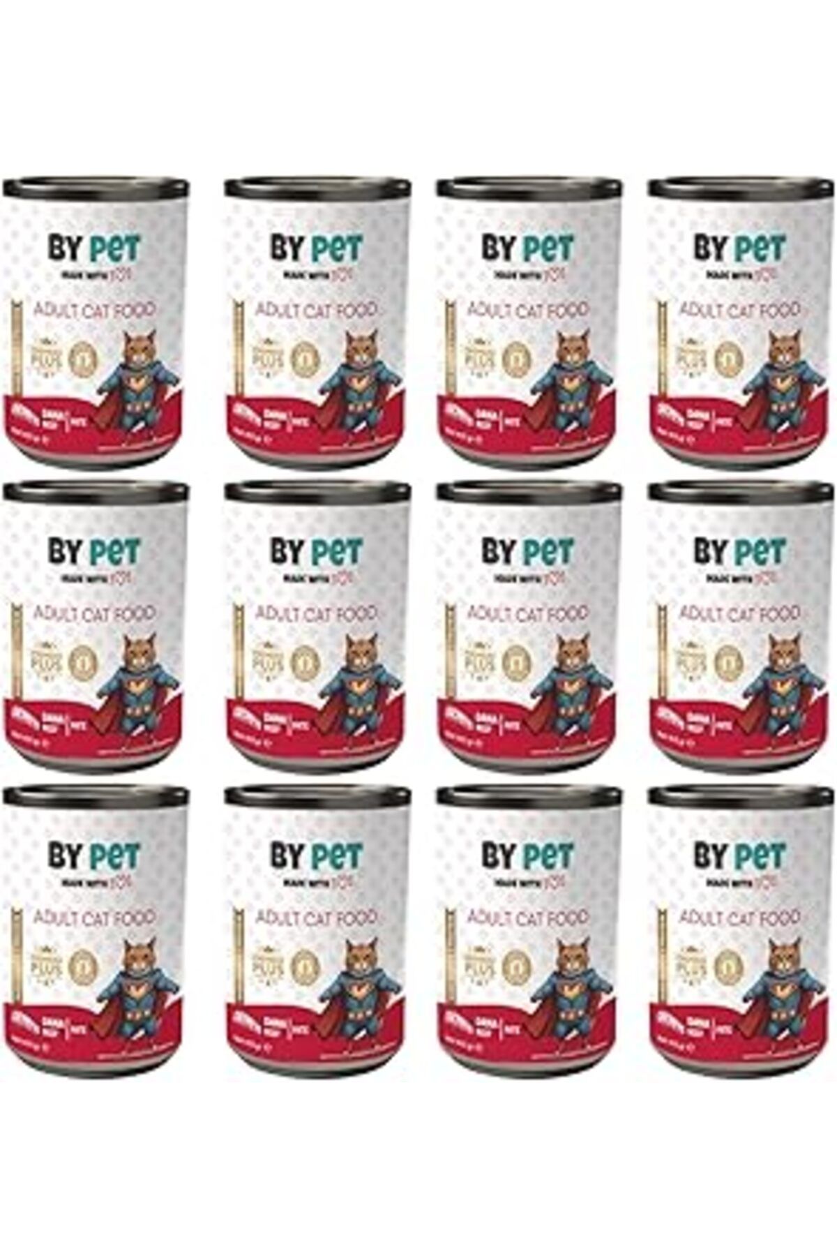 karadağsb Bypet Yetişkin Kediler İçin Dana Etli Konserve Yaş Mama 415 Gr X 12 Adet