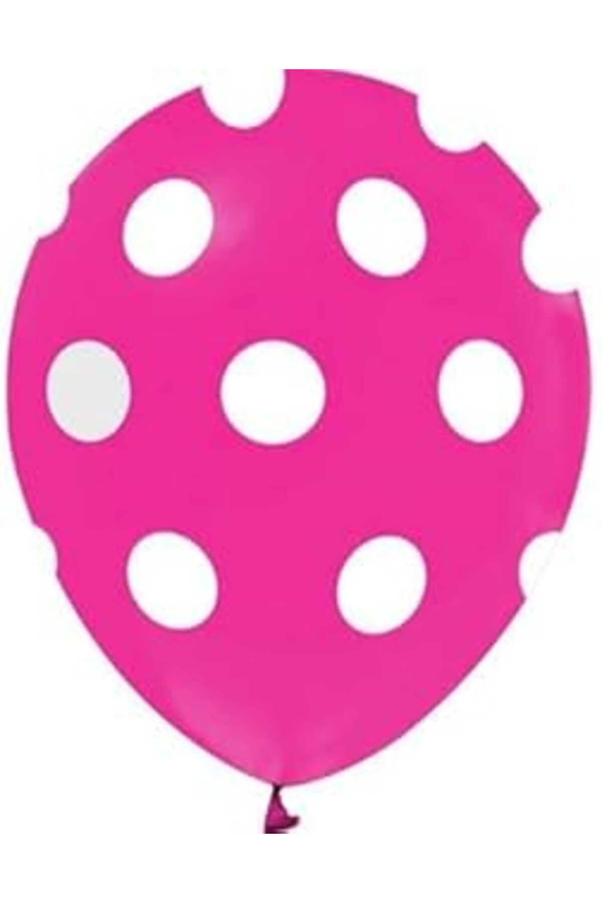 karadağsb Benim Marifetlerim - Fuşya Beyaz Puantiyeli Balon 12 Inch 10 Adet