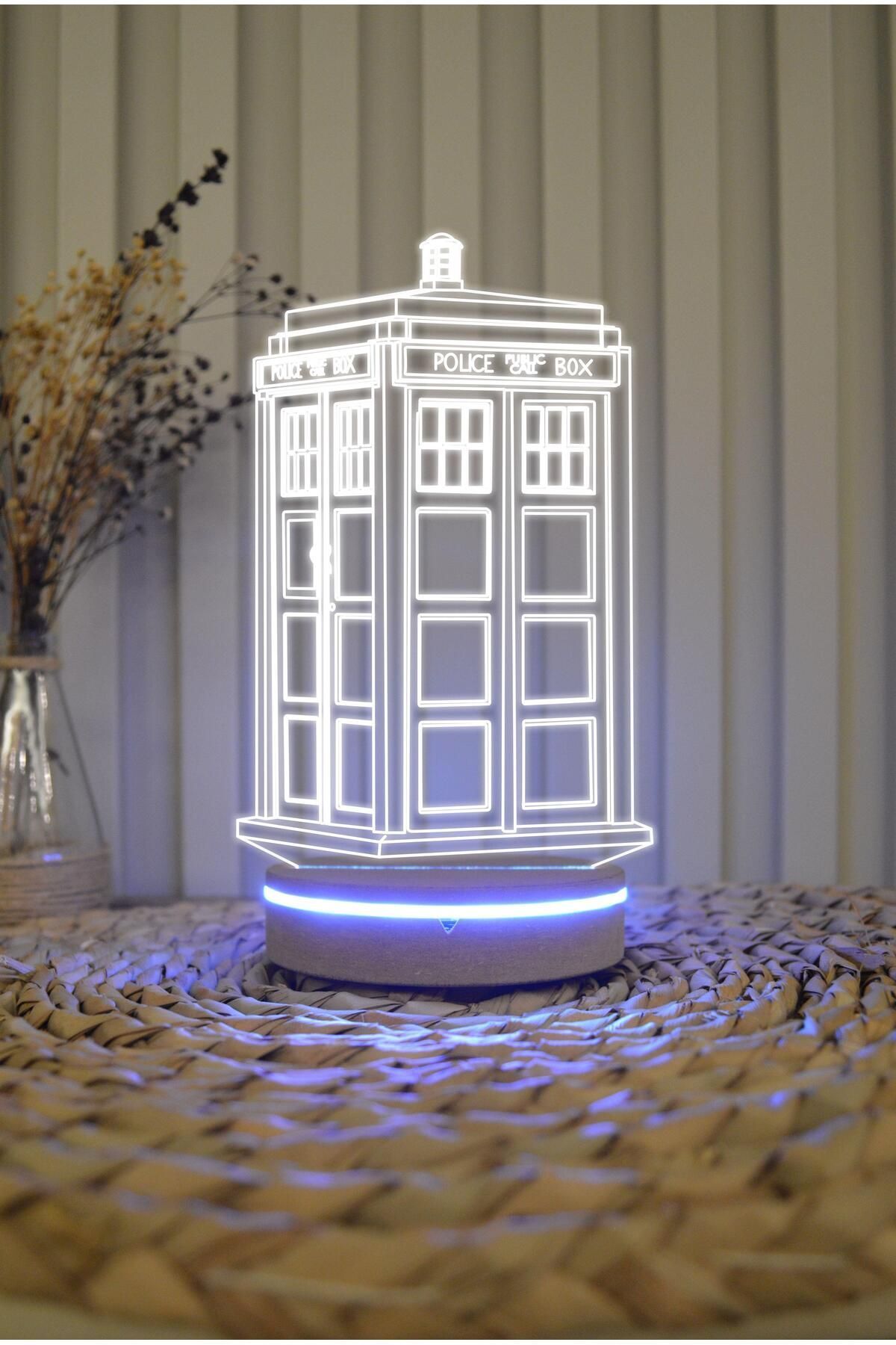 Yubi Design Tardis , Doctor Who - 3 Boyutlu Rgb 16 Renk Dekoratif Lamba Hediye 3d