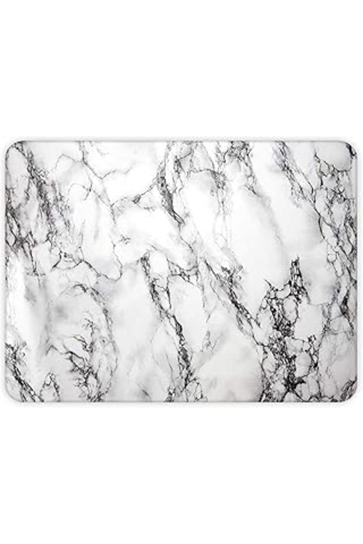 karadağsb Decorita 10001503001 Beyaz Mermer Görünümlü Cam Kesme Tahtası, 30Cm X 40Cm